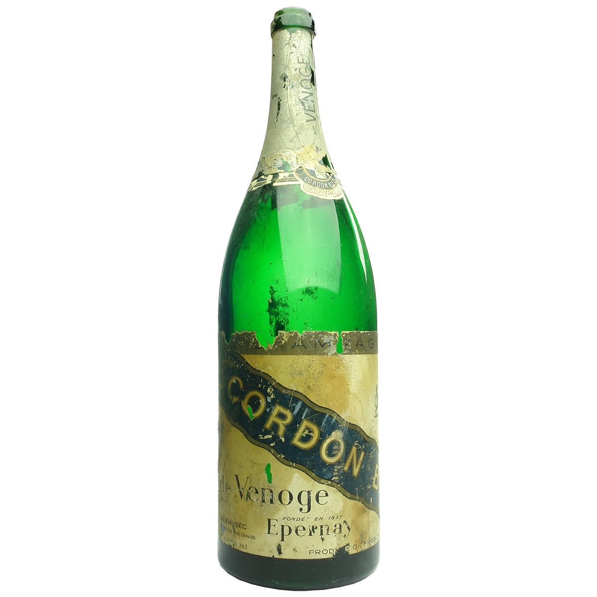 Champagne. Labelled Cordon Bleu, de Venoge, Epernay. 104 Fluid Ounces (Jeroboam).