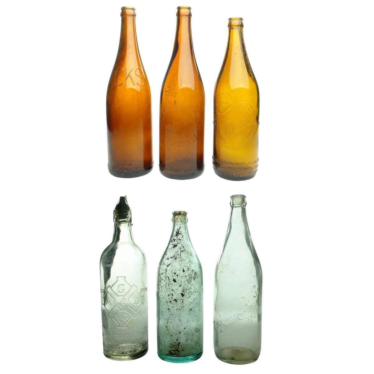 6 Soft Drinks: Taraxale; Ecks; Mac's Cyder; Zed Manufacturing Co; Boon Spa; Geelong Aerated Waters.