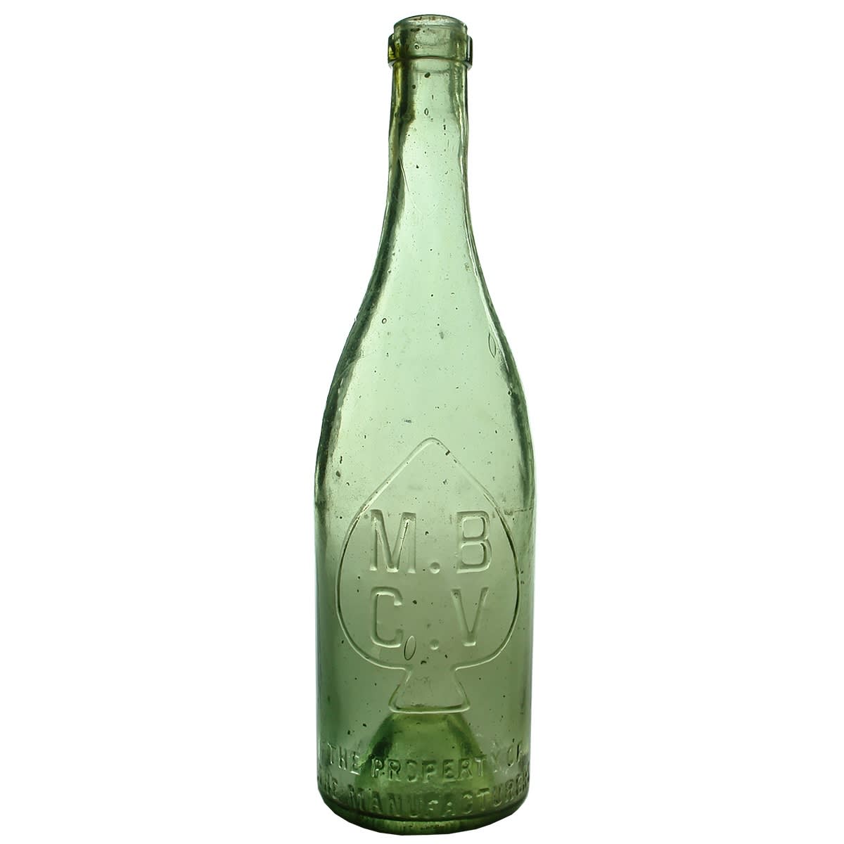 Beer. MBCV Spade Beer. Ring Seal. Yellow/Lime Aqua. 26 oz. (Victoria)