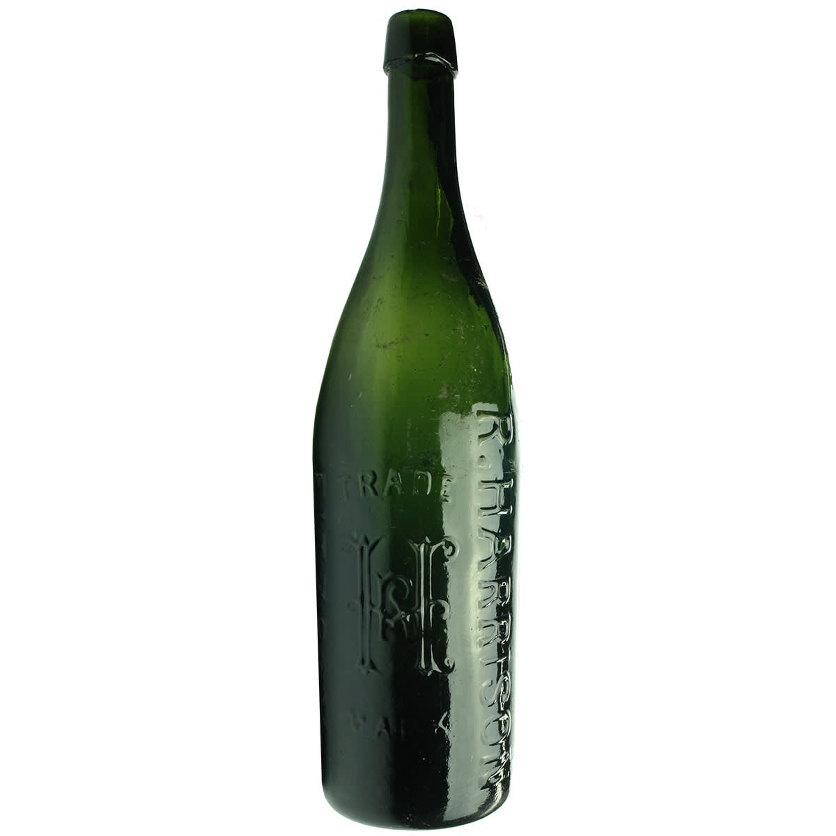 Beer. R. Harrison, Fitzroy. with "Trade Mark" embossed on the bottle. Dark Green. 26 oz. (Victoria)