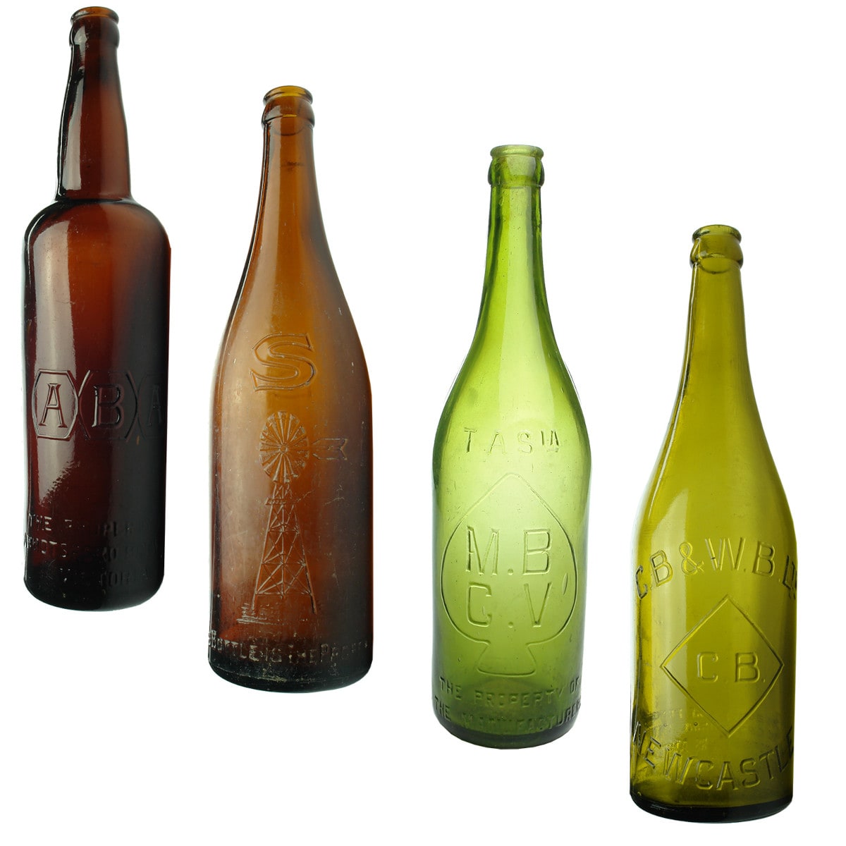 4 Crown Seal Beers: ABA Abbotsford; Settlers Club, Mildura; MBCV Tasia; CB & WB Newcastle.