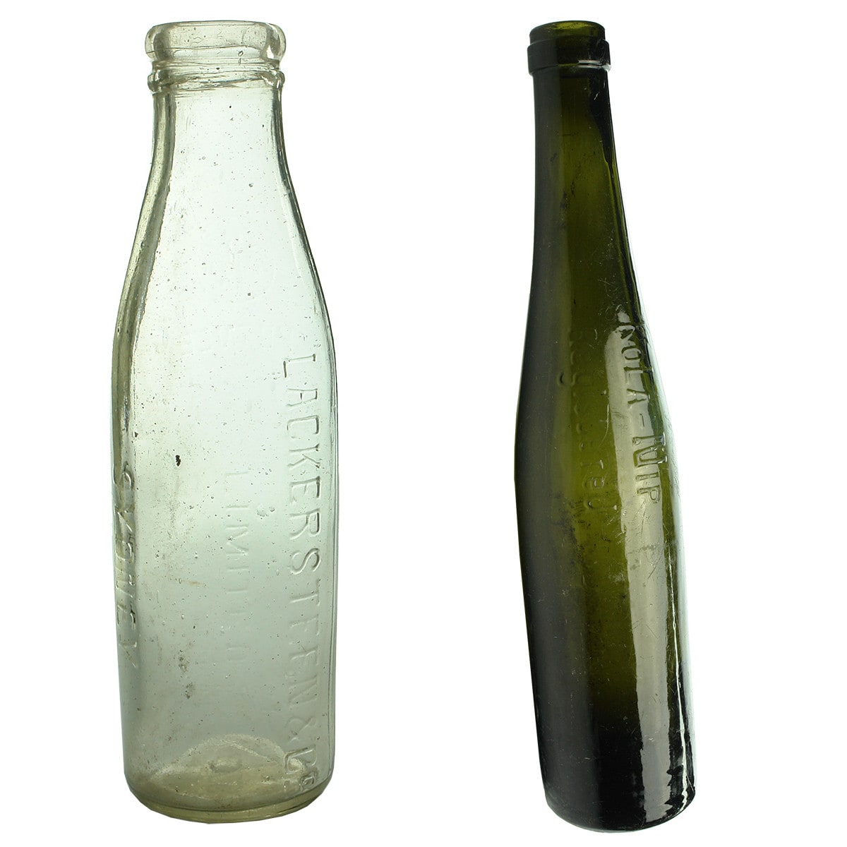 2 Household Bottles: Lackersteen Sydney Chutnee; Kola-Nip.