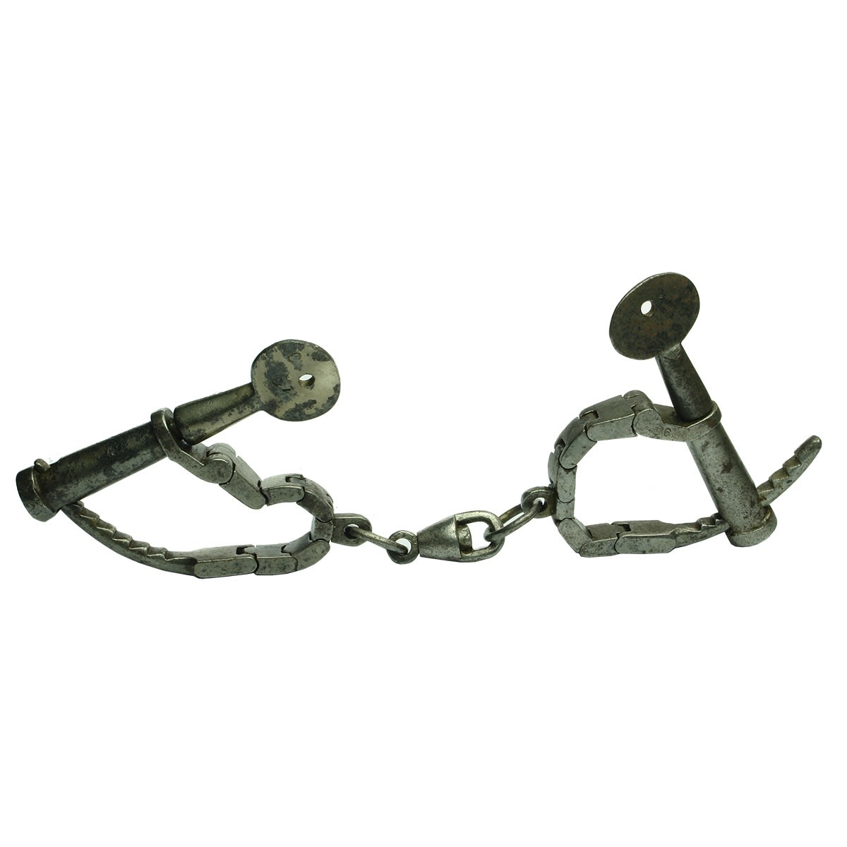 Pair of Chain link handcuffs.