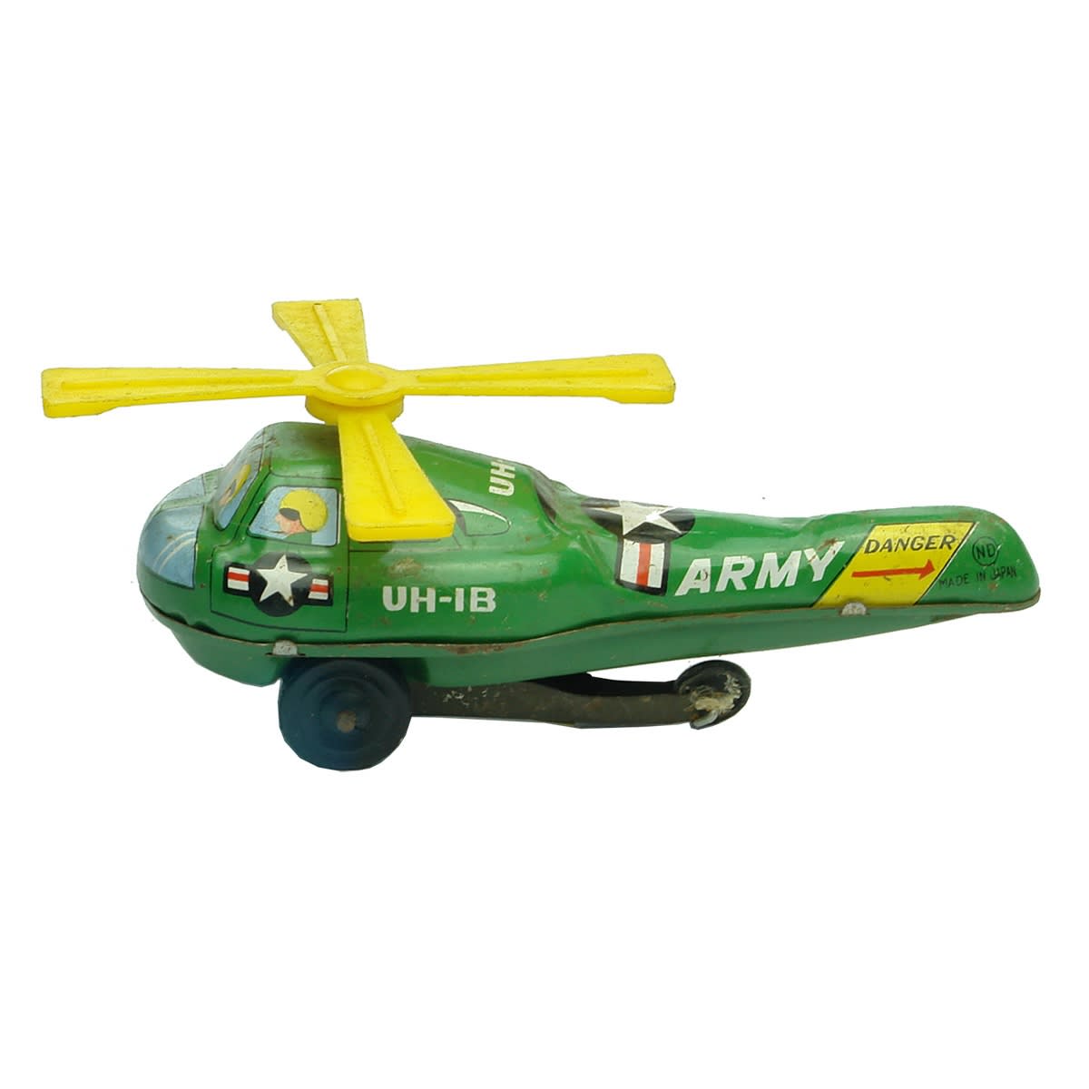 Toys. Tin Toy Army Helicopter, ND, Made in Japan.