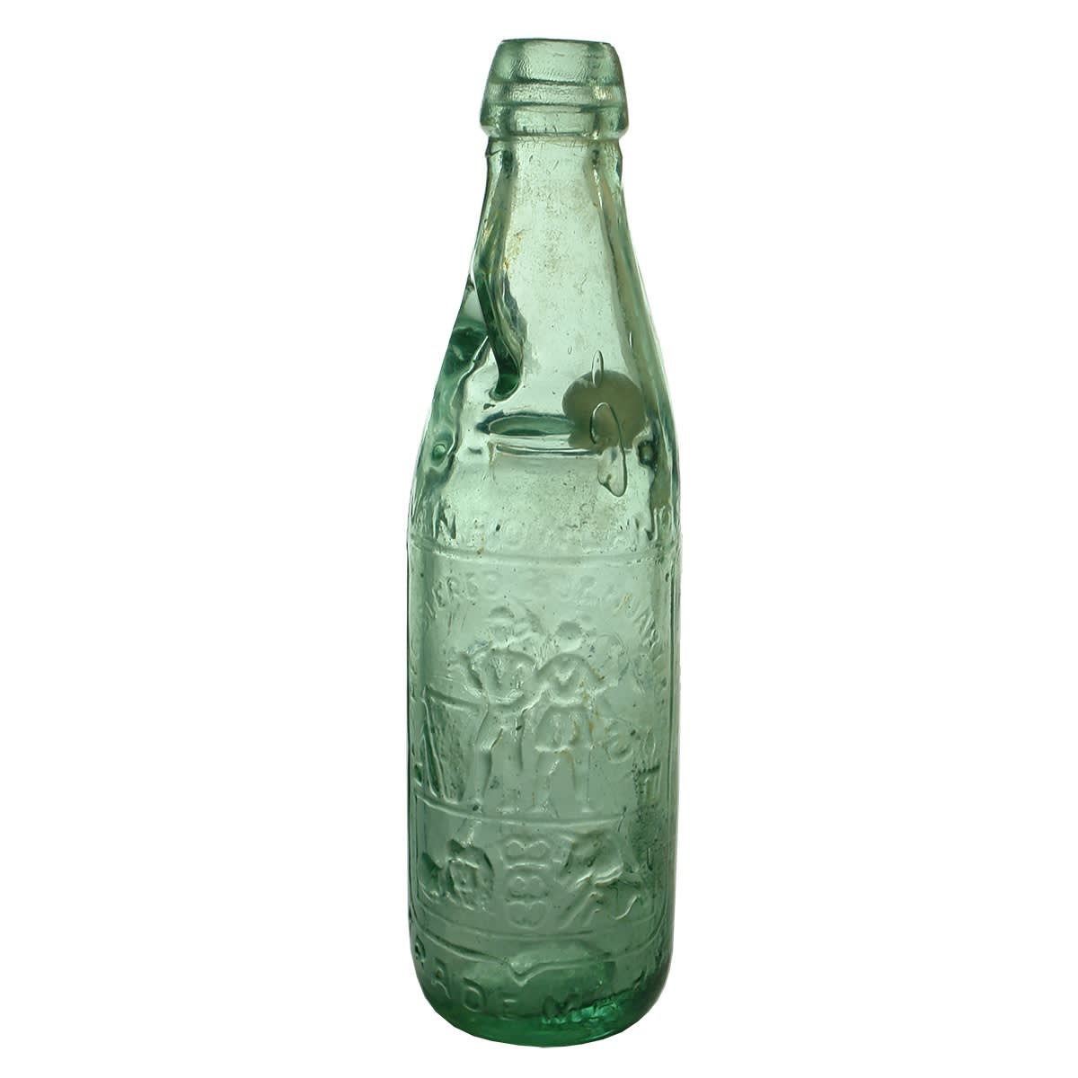 Codd. Rowlands, Ballarat & Melbourne. Codd's Patent. Aqua. 10 oz. (Victoria)