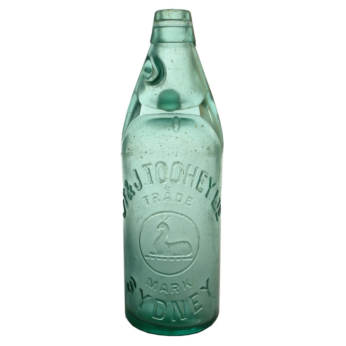 Codd. J. T. & J. Toohey Ltd, Sydney. AGM Co base. Aqua. 26 oz. (New South Wales)