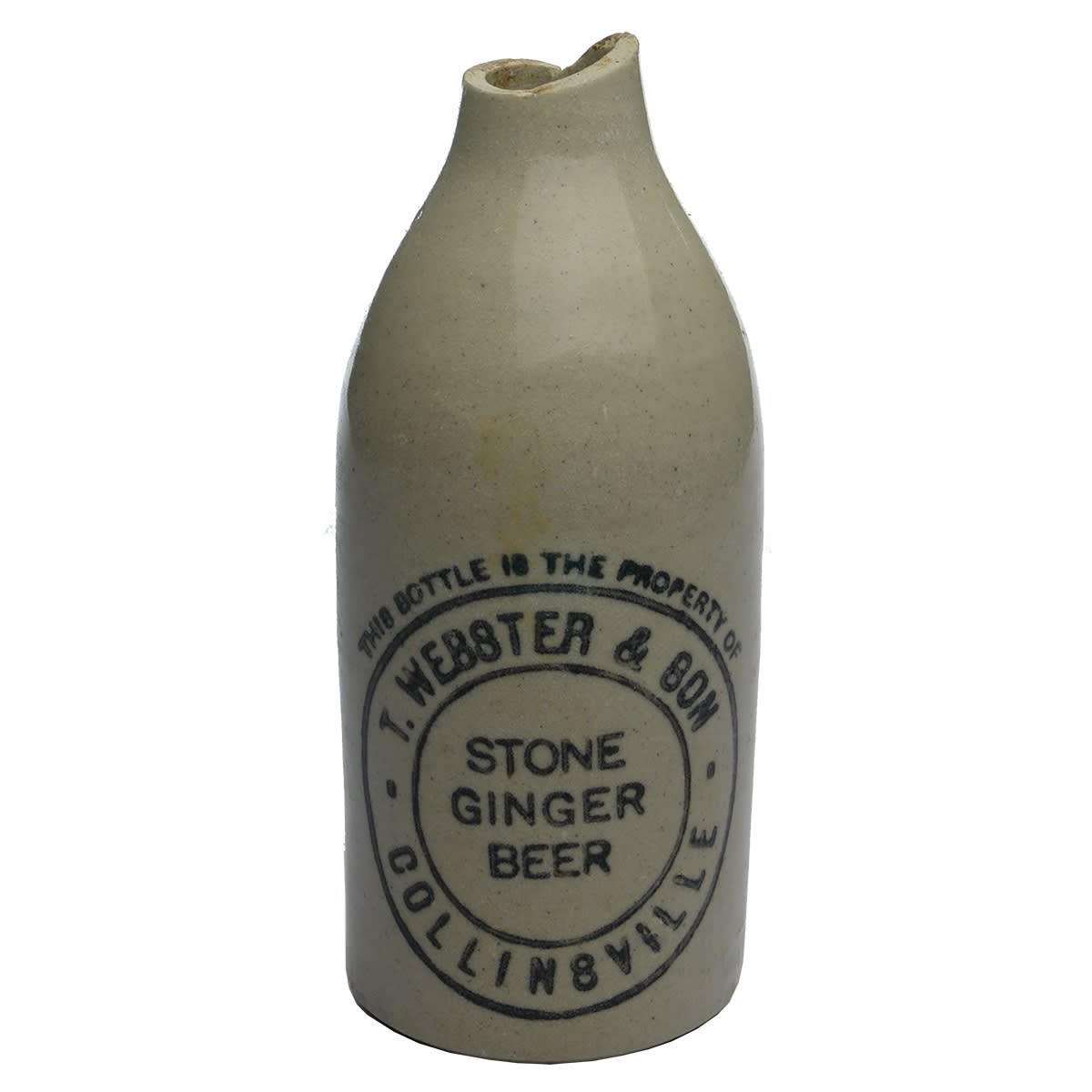 Ginger Beer. T. Webster & Son, Collinsville. Broken. (Queensland)