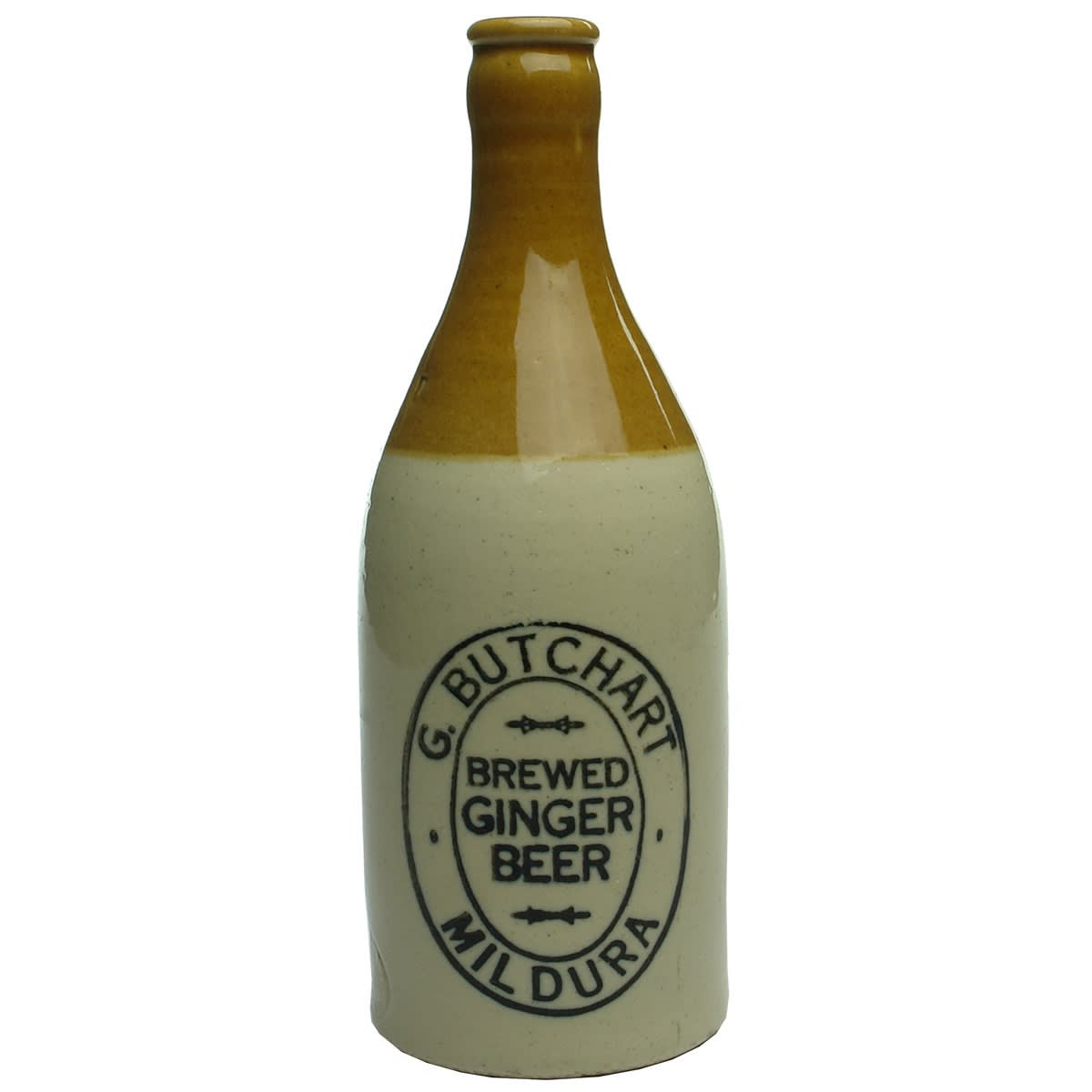 Ginger Beer. G. Butchart, Mildura. Crown Seal. Tan Top. Champagne. (Victoria)