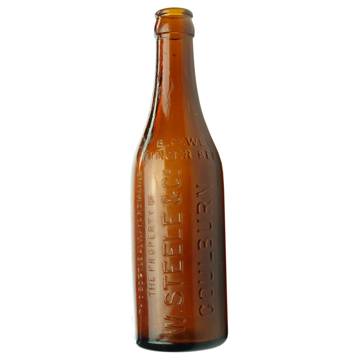 Ginger Beer. W. Steele & Co., Goulburn. Amber. 10 oz. (New South Wales)
