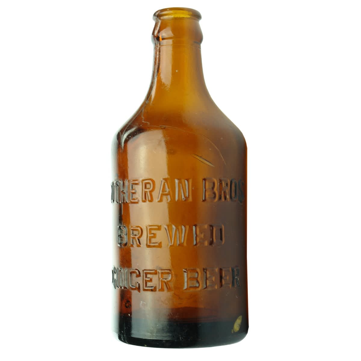 Glass Ginger Beer. Sotheran Bros. (Goulburn). Amber. Dump. Crown Seal. (New South Wales)