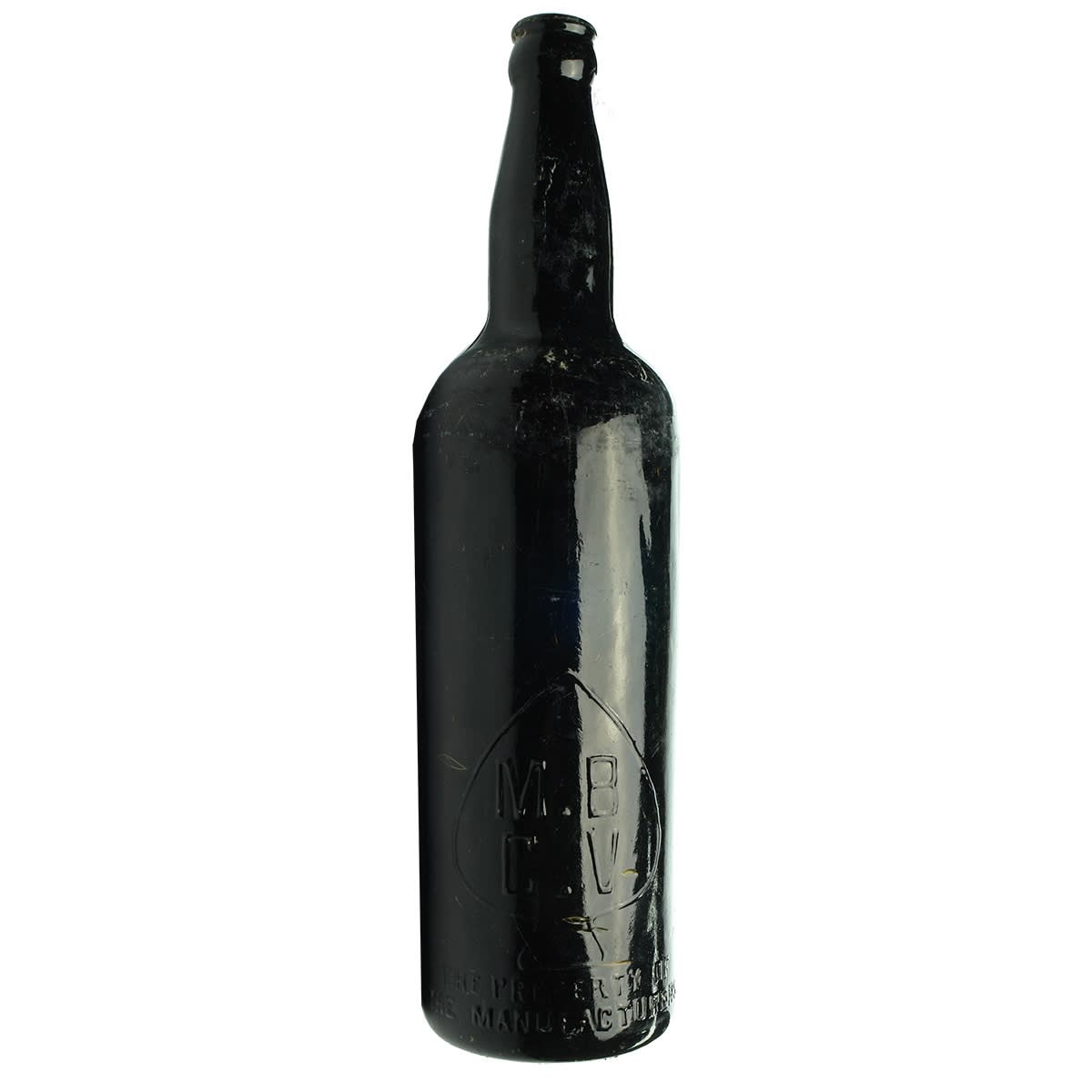 Beer. M. B. C. V. Crown Seal. Shouldered. Black. 26 oz. (Victoria)