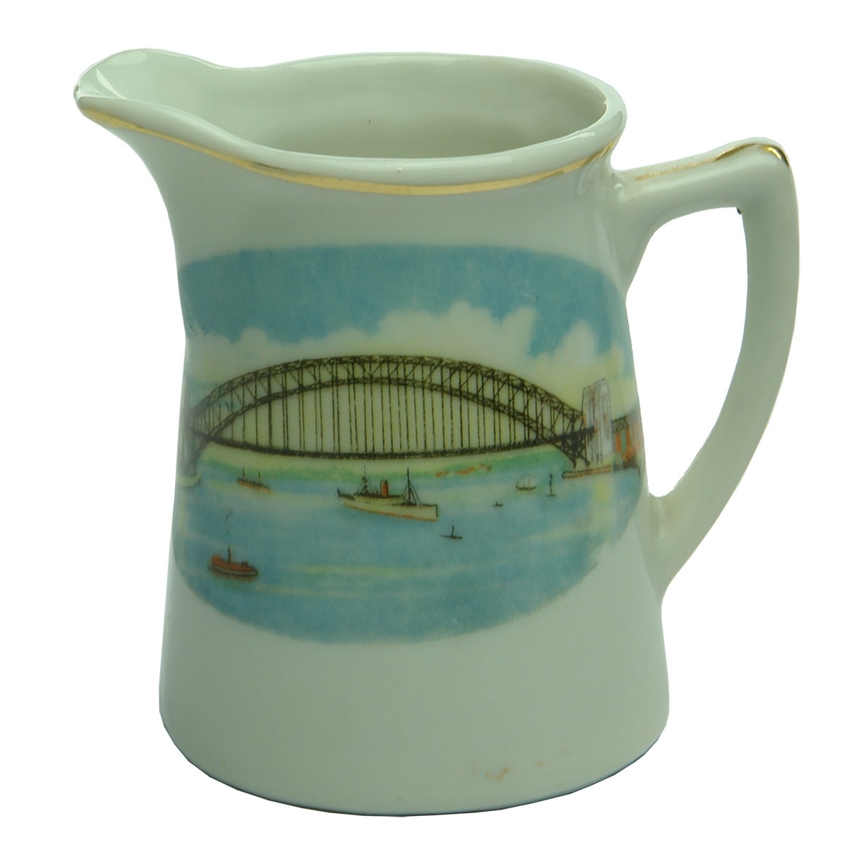 Souvenirware. Sydney Harbour Bridge. Small cream jug. (New South Wales).
