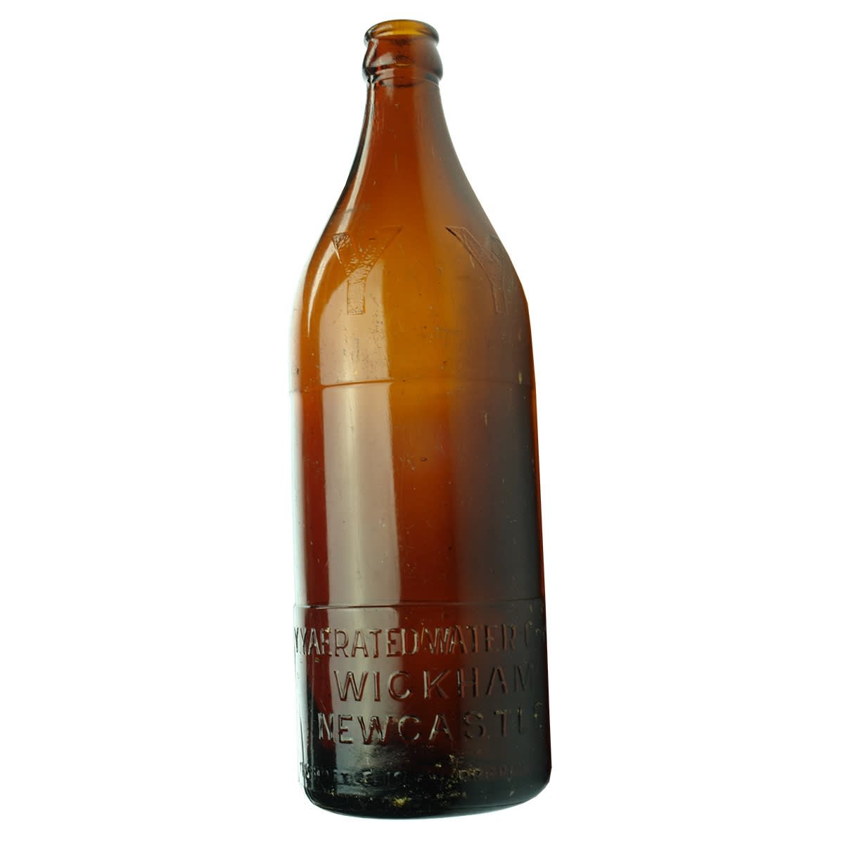 Crown Seal. YY Aerated Water Coy Ltd. Wickham. Newcastle. Amber. 24 oz. (New South Wales)