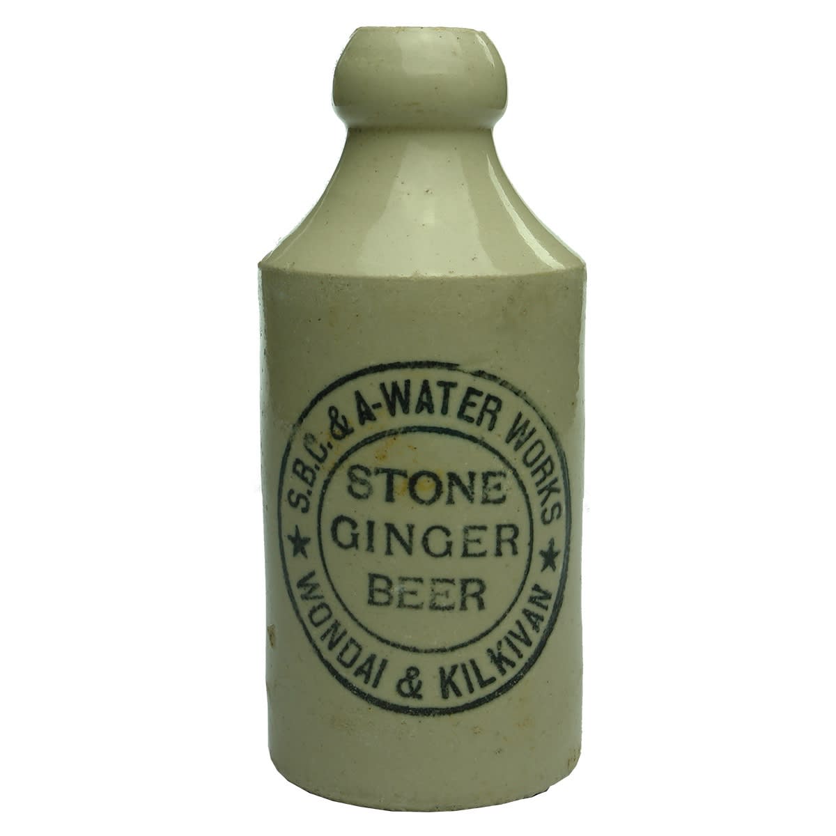 Ginger Beer. S. B. C. & A. Water Works. Wondai & Kilkivan. (Queensland)