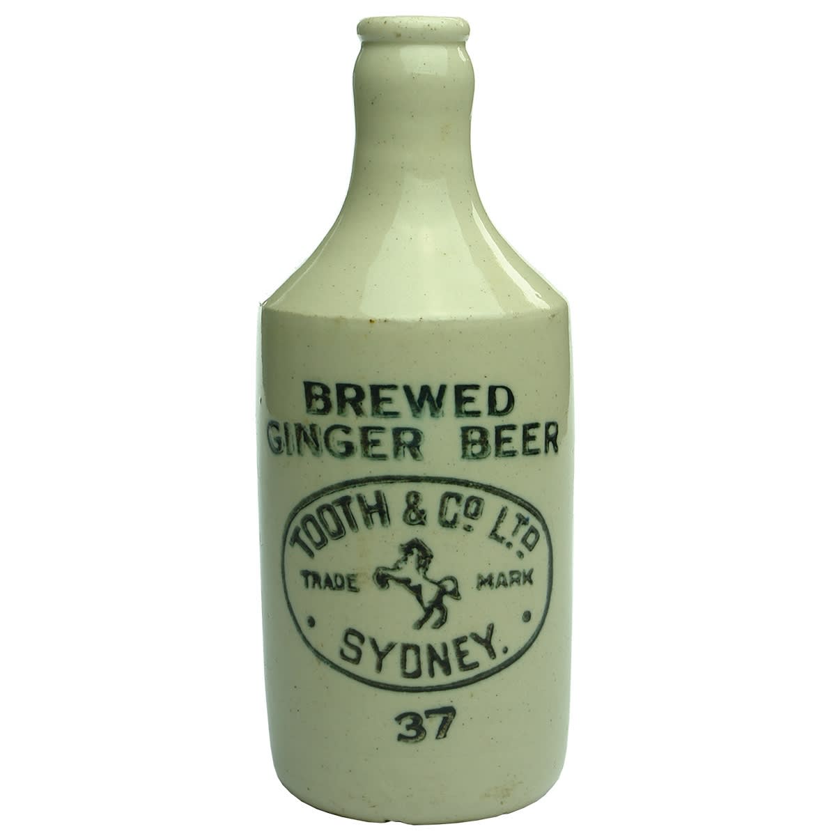 Ginger Beer. Tooth & Co Ltd Sydney. All White Crown Seal. 37. (New South Wales)