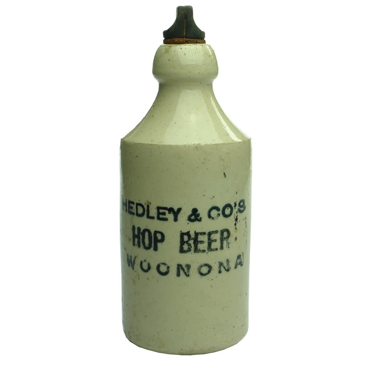 Ginger Beer. Hedley & Co's Hop Beer Woonona. Internal Thread. (New South Wales)