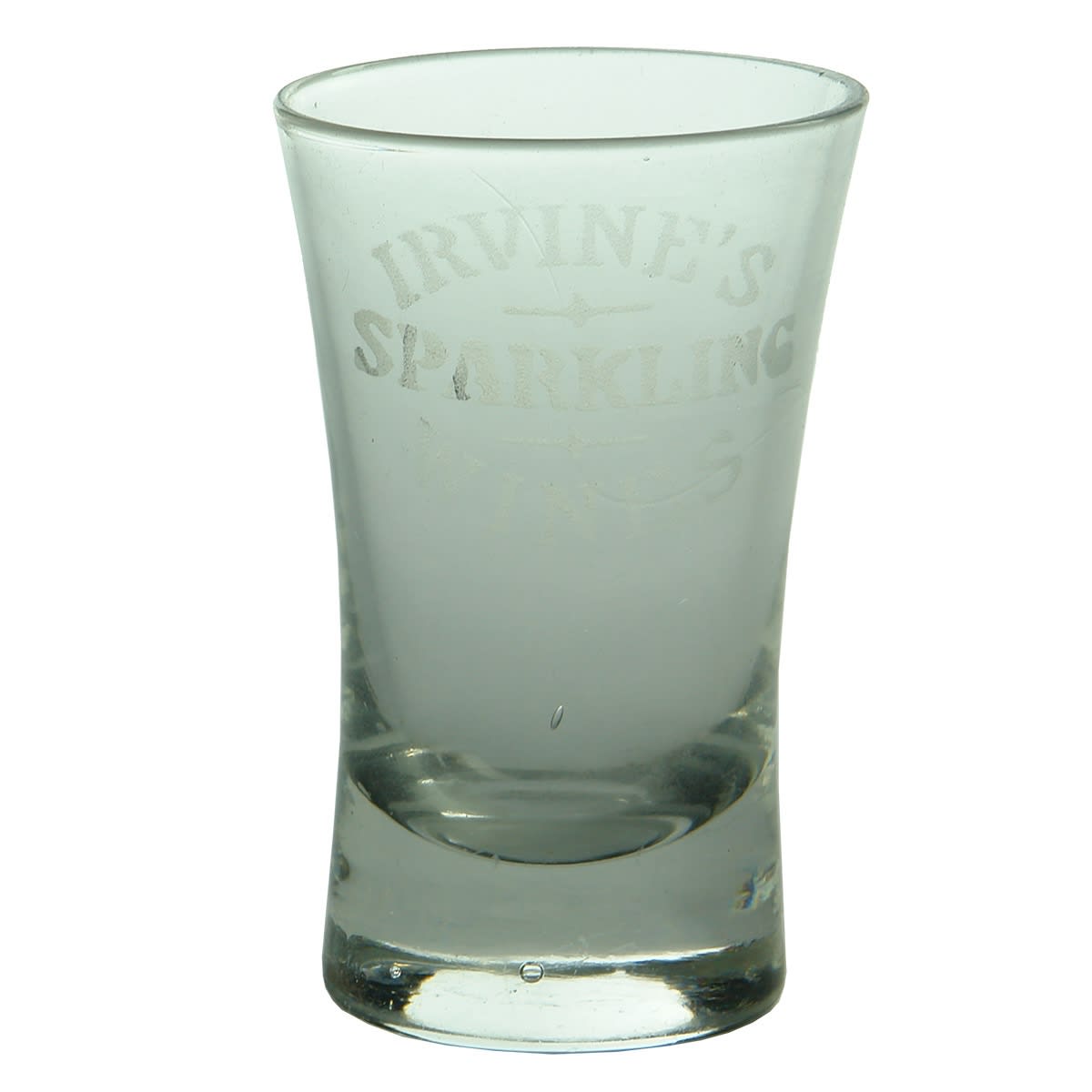 Wine. Irvine's Sparkling Wines. Etched Glass. (Victoria)