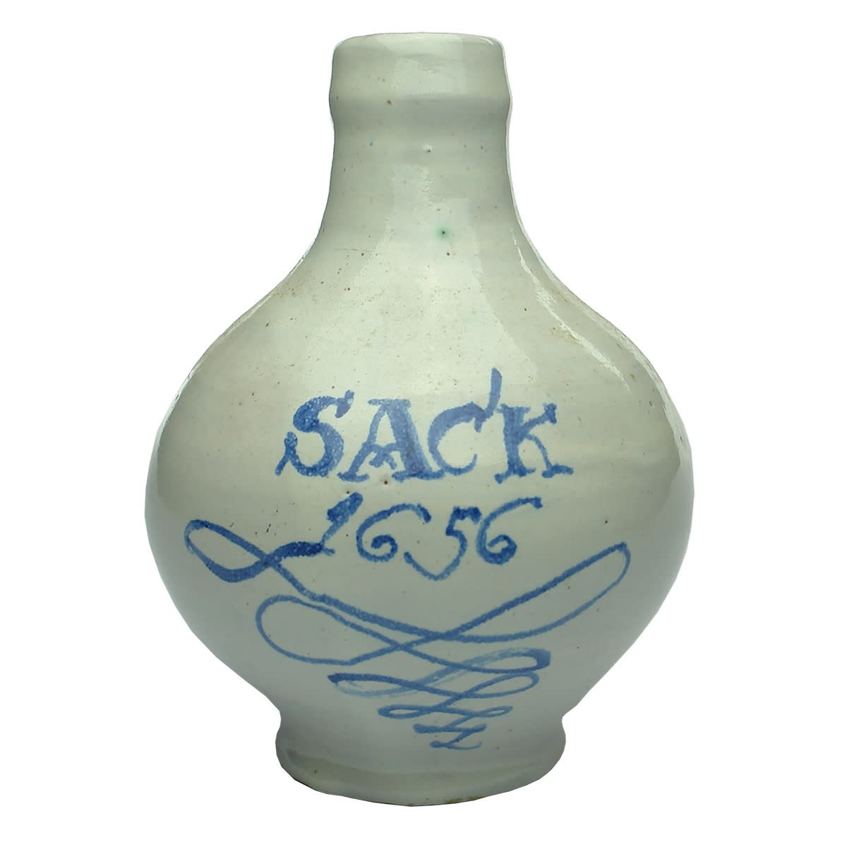 Wine. Sack, 1656. Jug with blue print. 1900s.