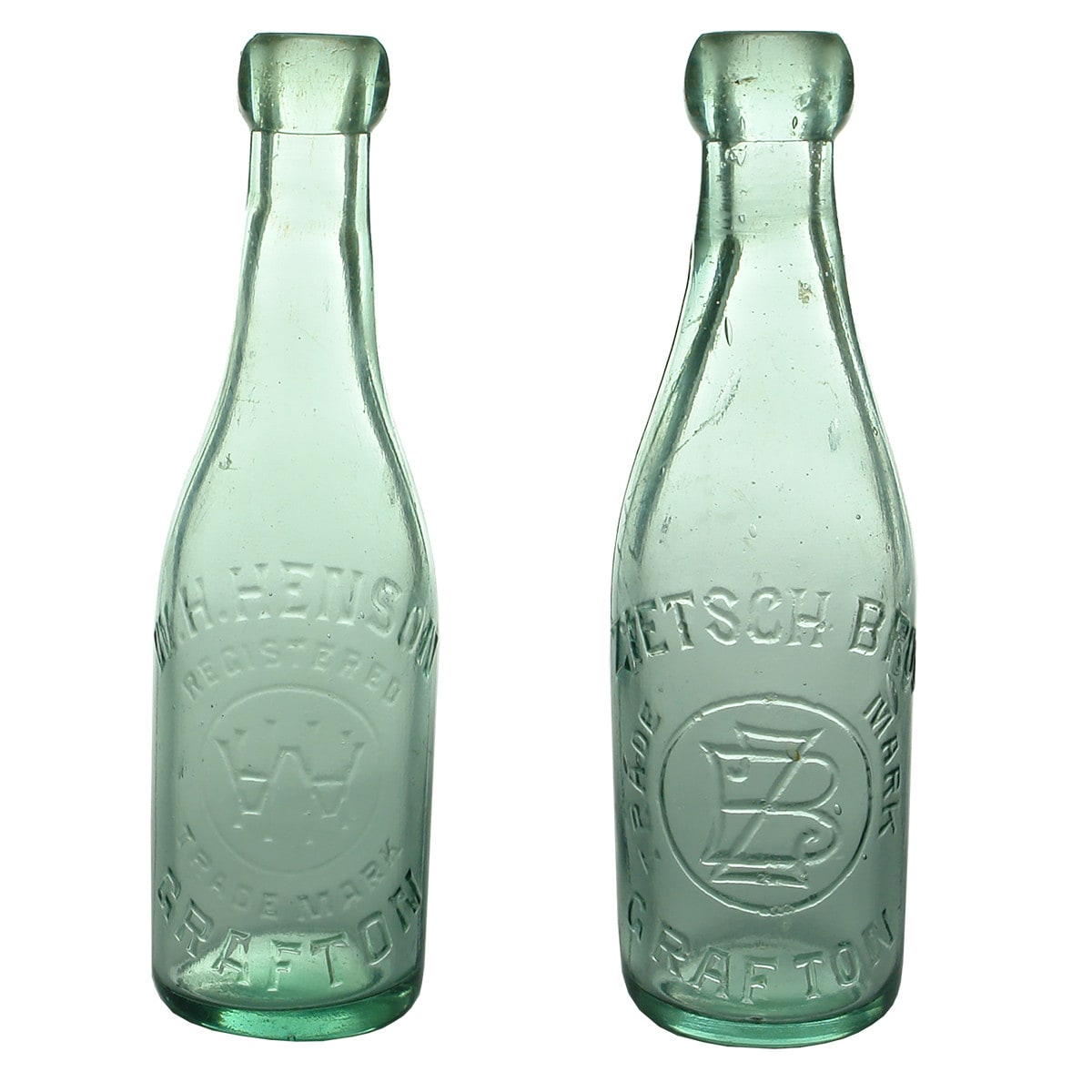 2 Grafton Blob Top Sodas: W. H. Henson and Zietsch Bros. (New South Wales)