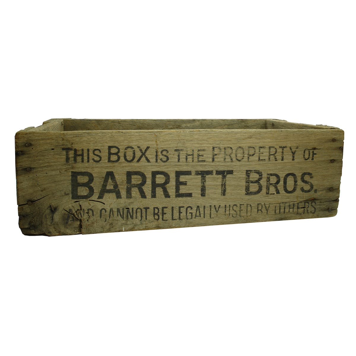 Wooden Box. Barrett Bros. (North Fitzroy, Victoria)