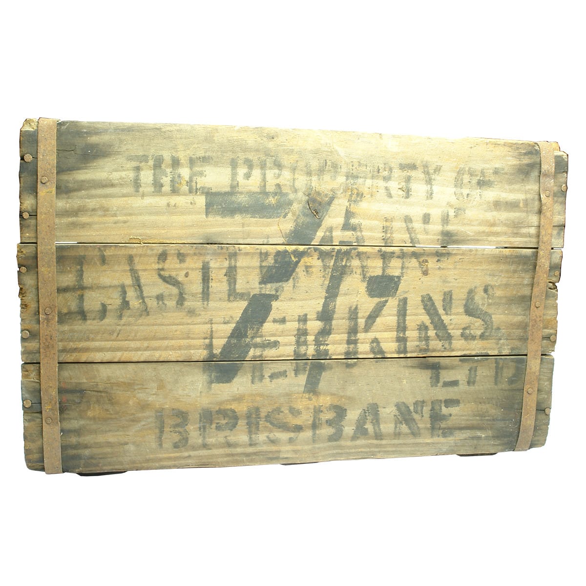 Wooden Crate. Castlemaine Perkins Ltd Brisbane Beer bottle crate. 7/- (Deposit I presume). (Queensland)