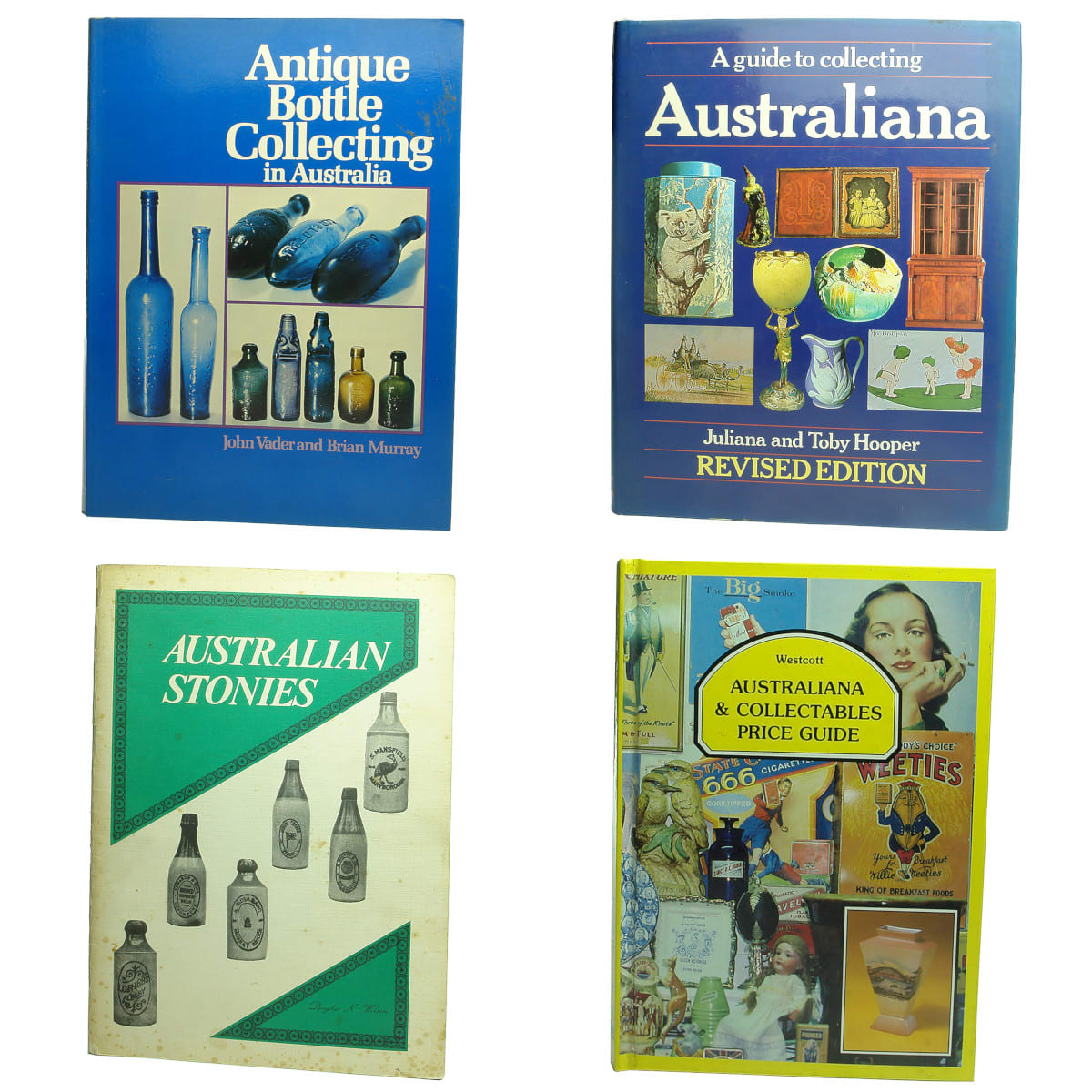 4 Collecting Books: Antique Bottle Collecting in Australia; Collecting Australiana; Australian Stonies; Australiana & Collectables.