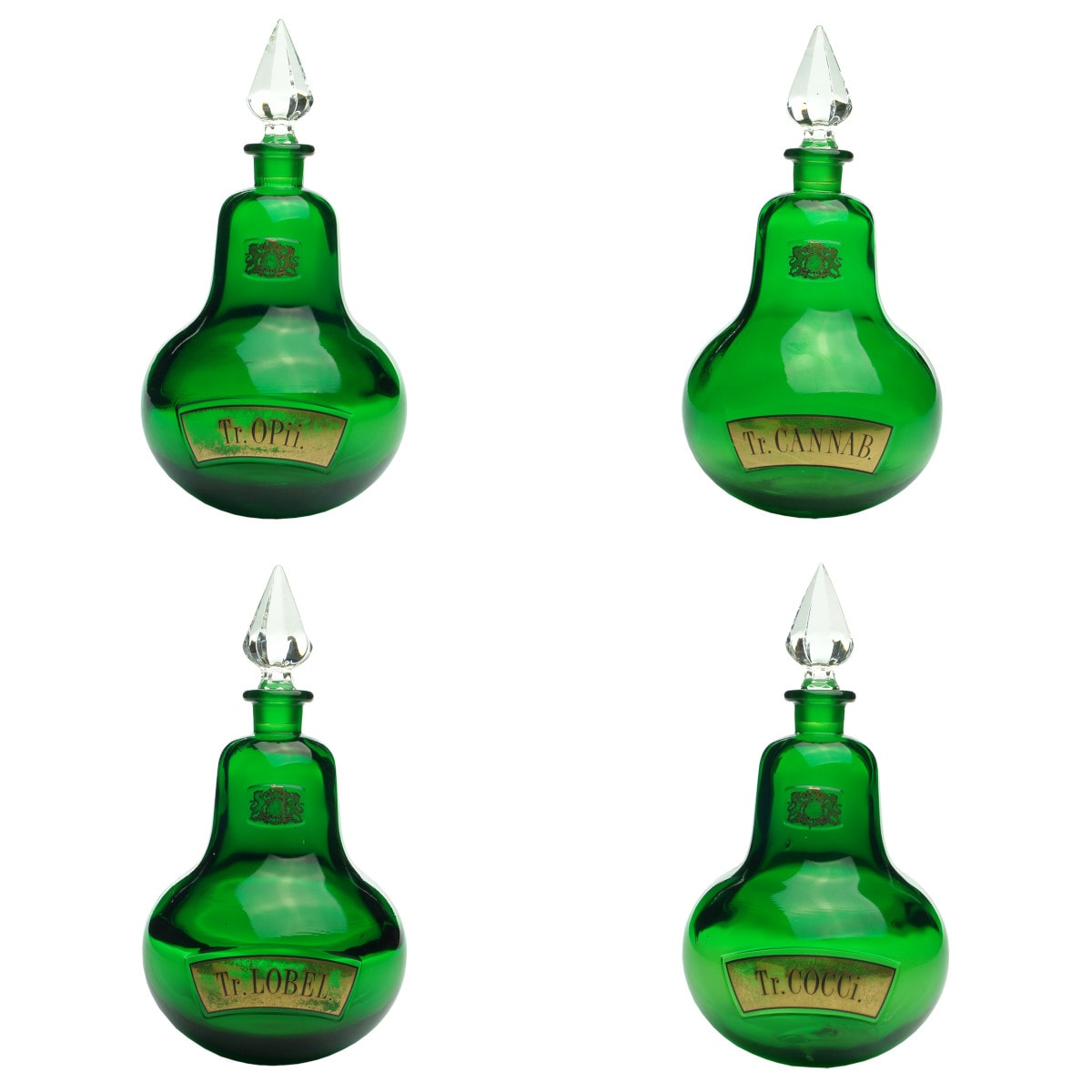 4 Pharmacy Show Globes. Green. Chalsyn Collections 1988. National Pharmaceutical Association (UK)