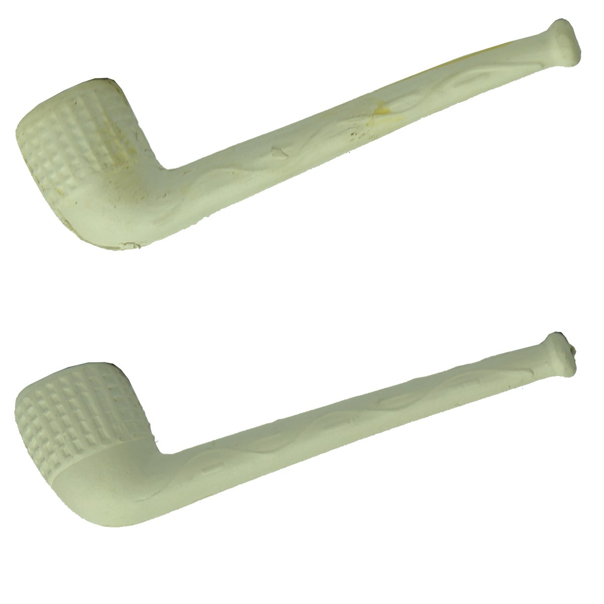 Tobacciana. Pair of small basket weave tobacco pipes.