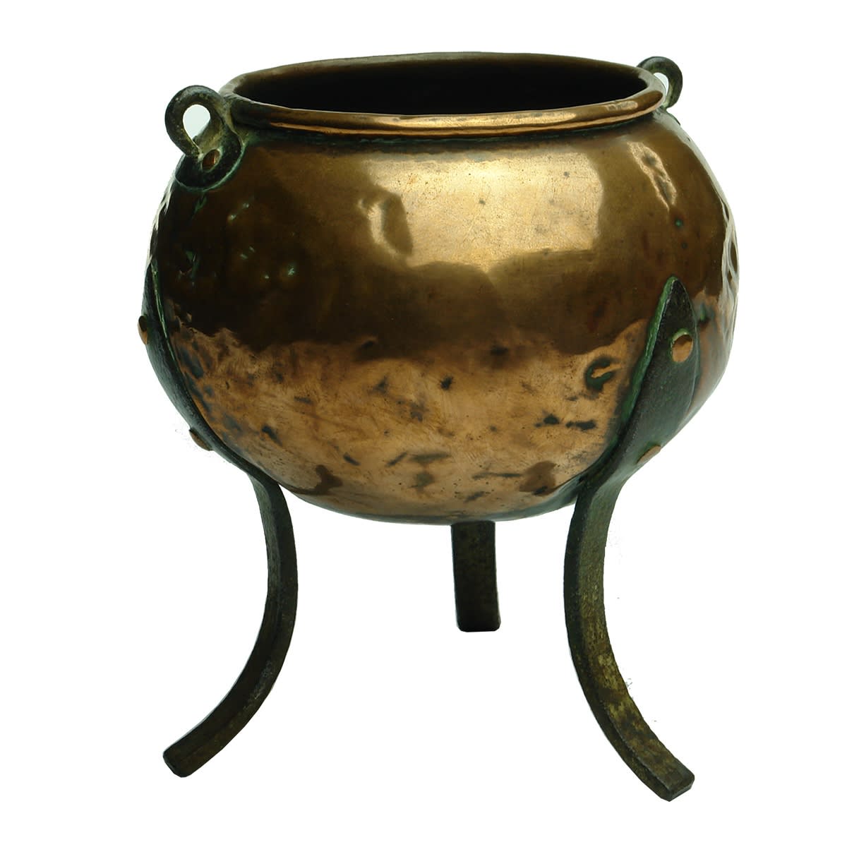 Cooking Pot. Copper & Iron.