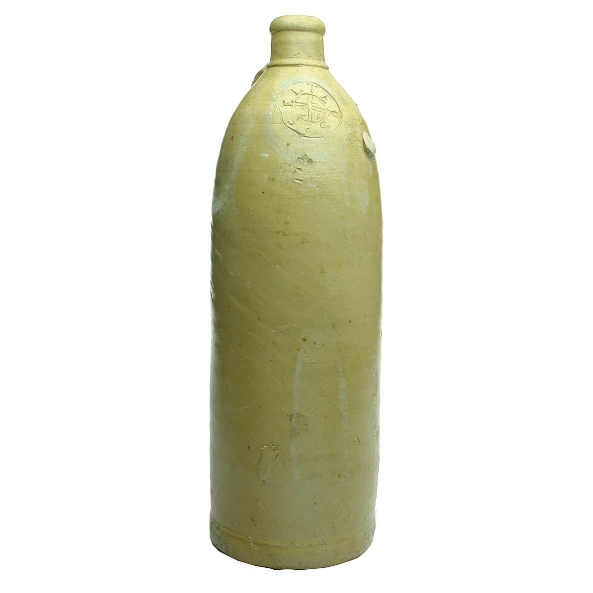 Stoneware Mineral Water. Impressed Selters with Cross and symbol.