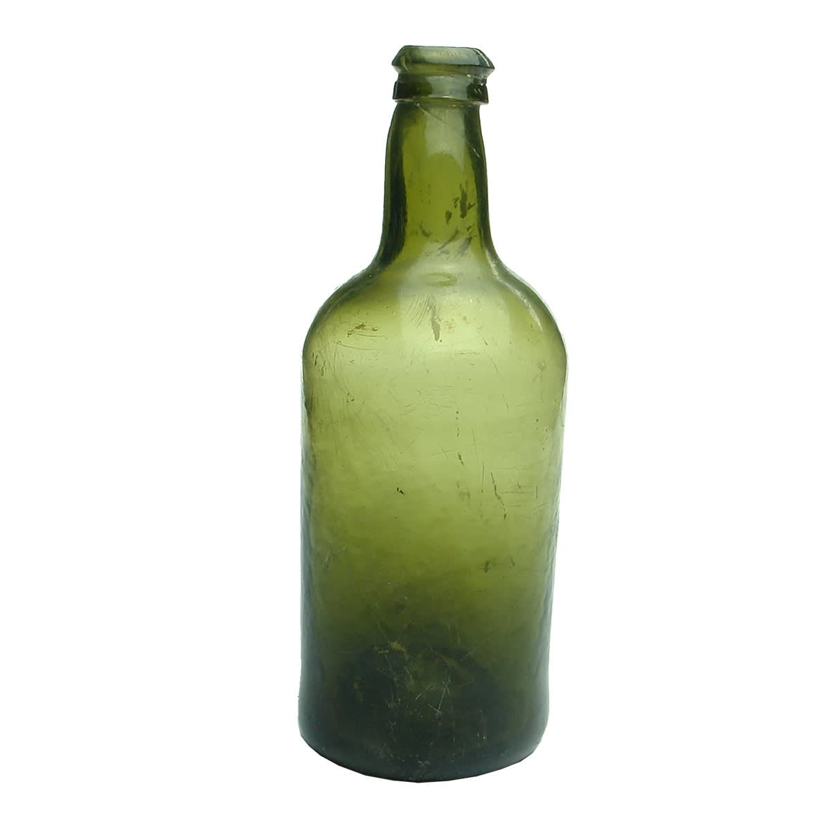 Black Glass. Well quite green but early 1800s style pontil scarred wine.