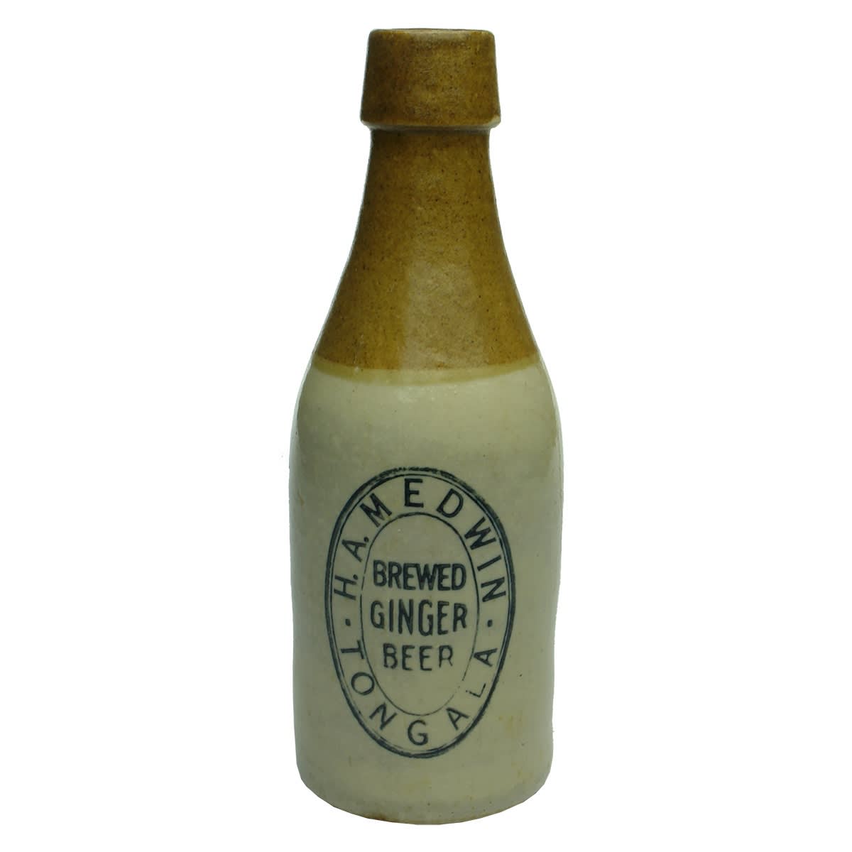 Ginger Beer. H. A. Medwin, Tongala. Champagne. Tan Top. Cork Stopper. (Victoria)