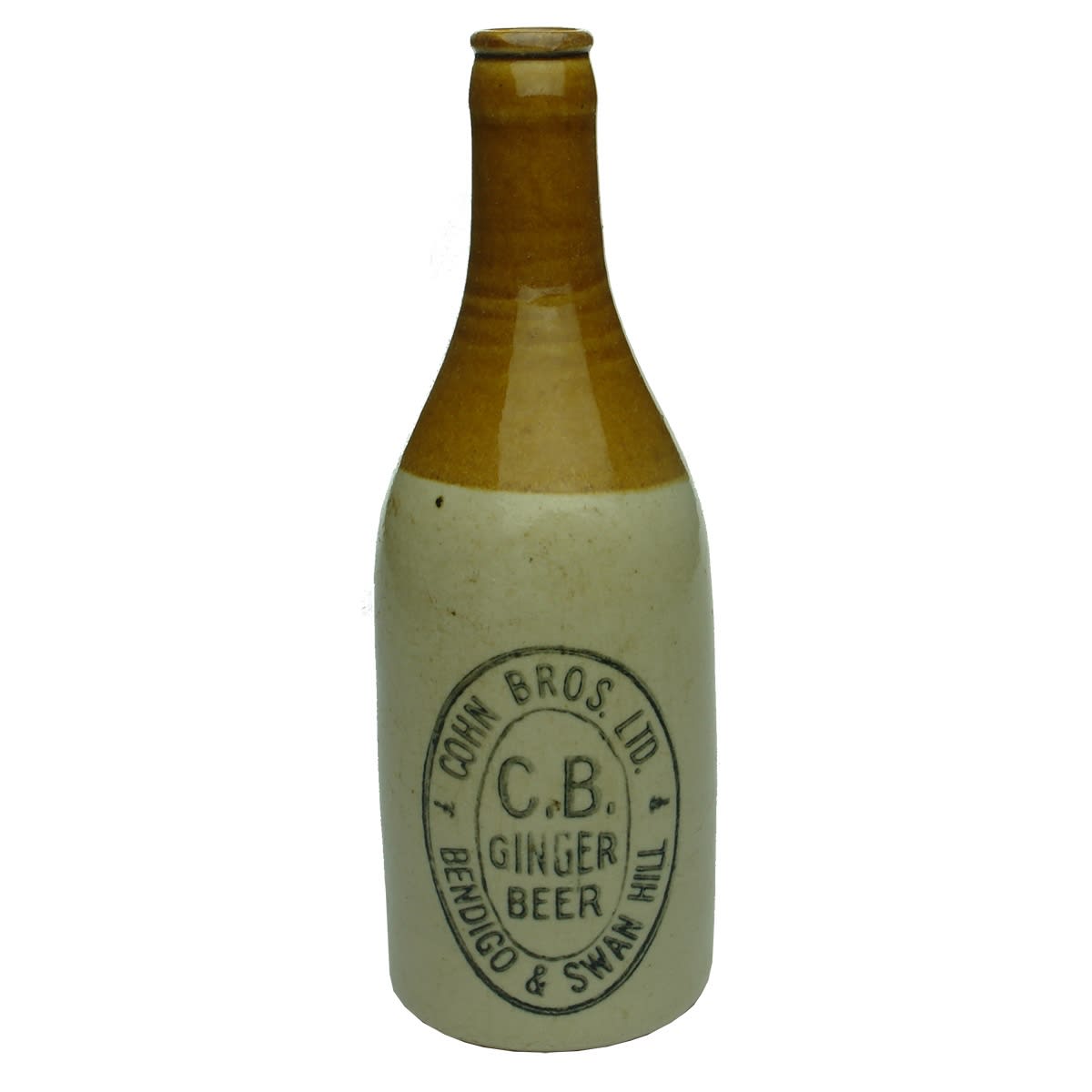 Ginger Beer. Cohn Bros Ltd., Bendigo & Swan Hill. Champagne. Tan Top. Crown Seal. (Victoria)