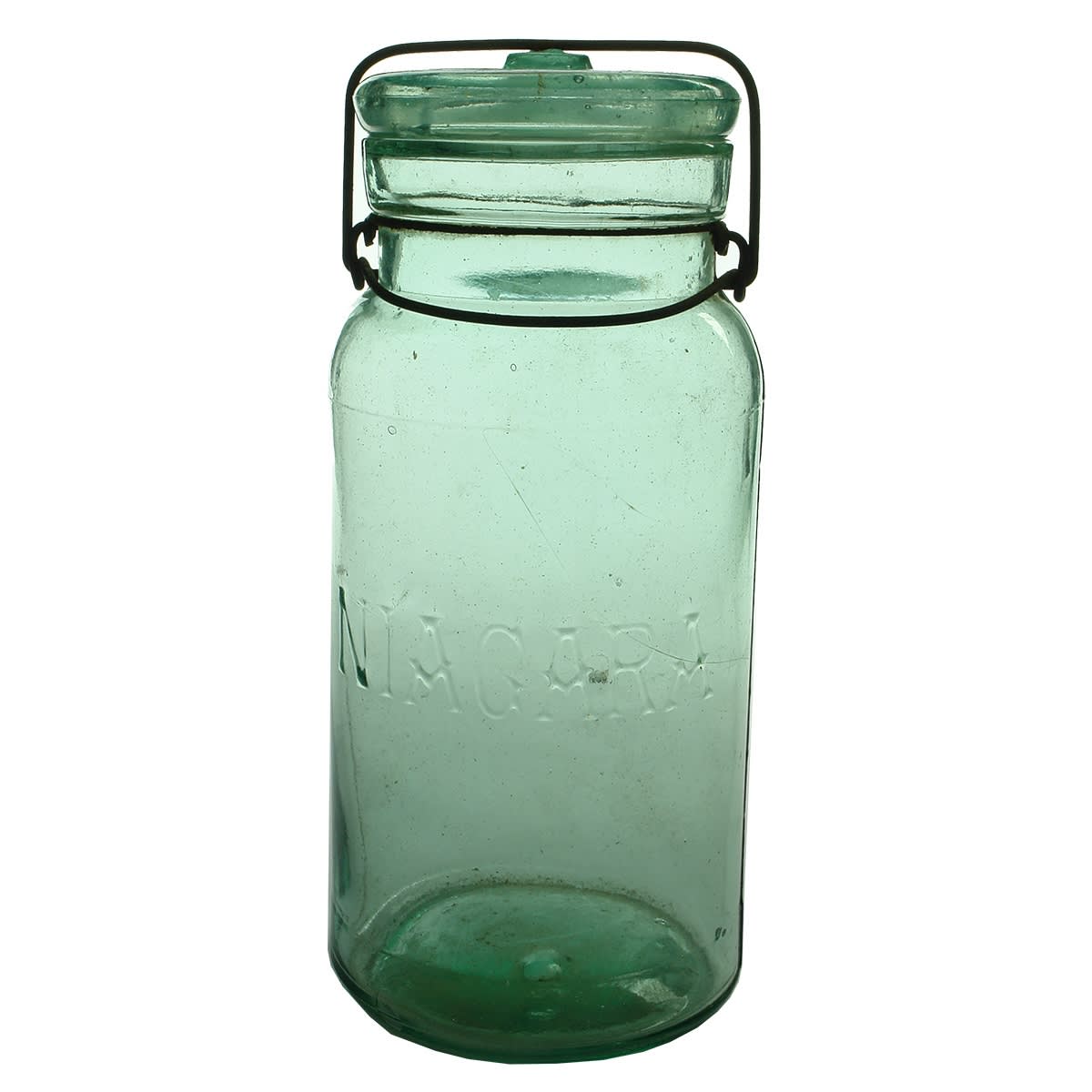 Fruit Preserving Jar. Niagara. Aqua. Half Gallon. (Australia)