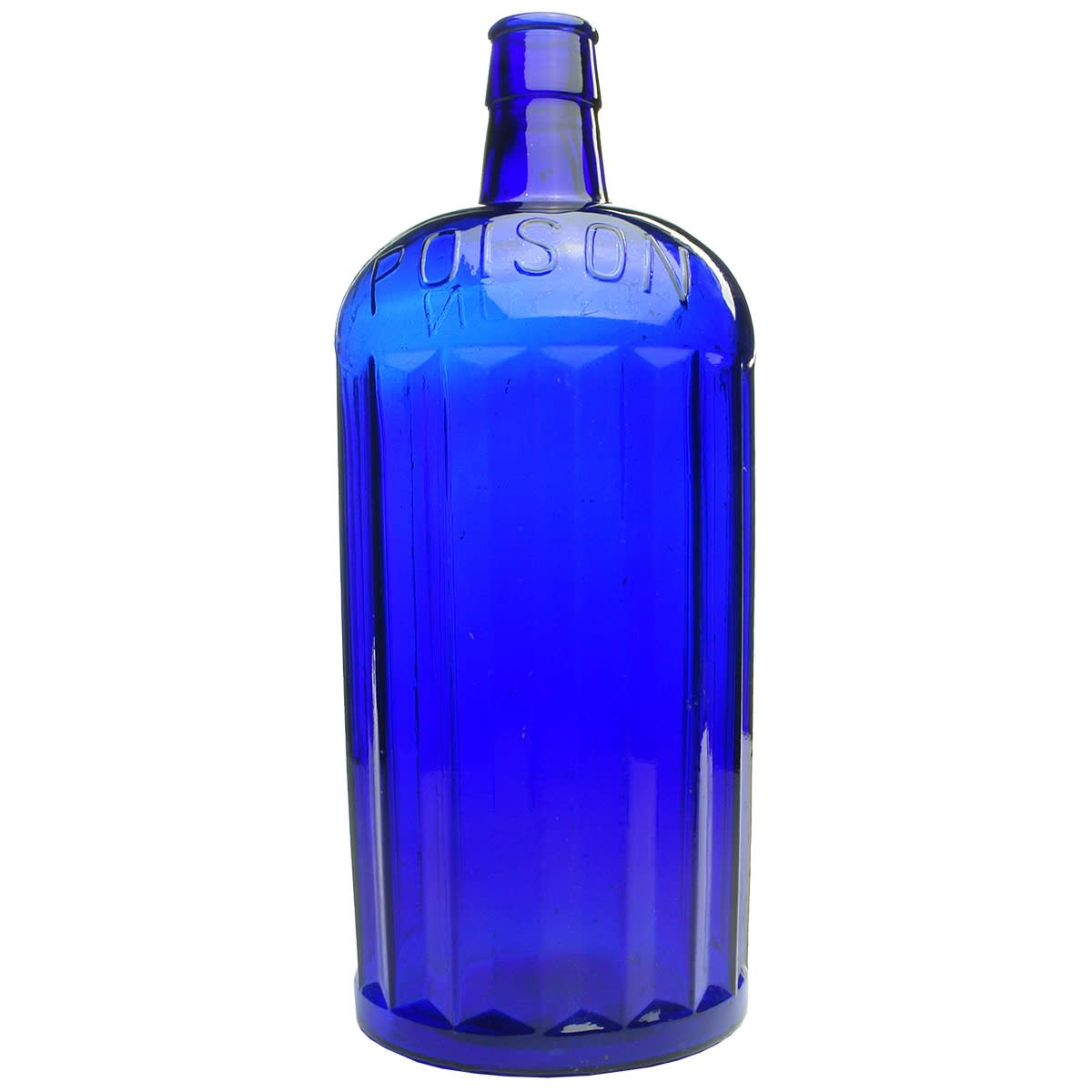 Poison. 80 ounce cobalt ribbed poison!