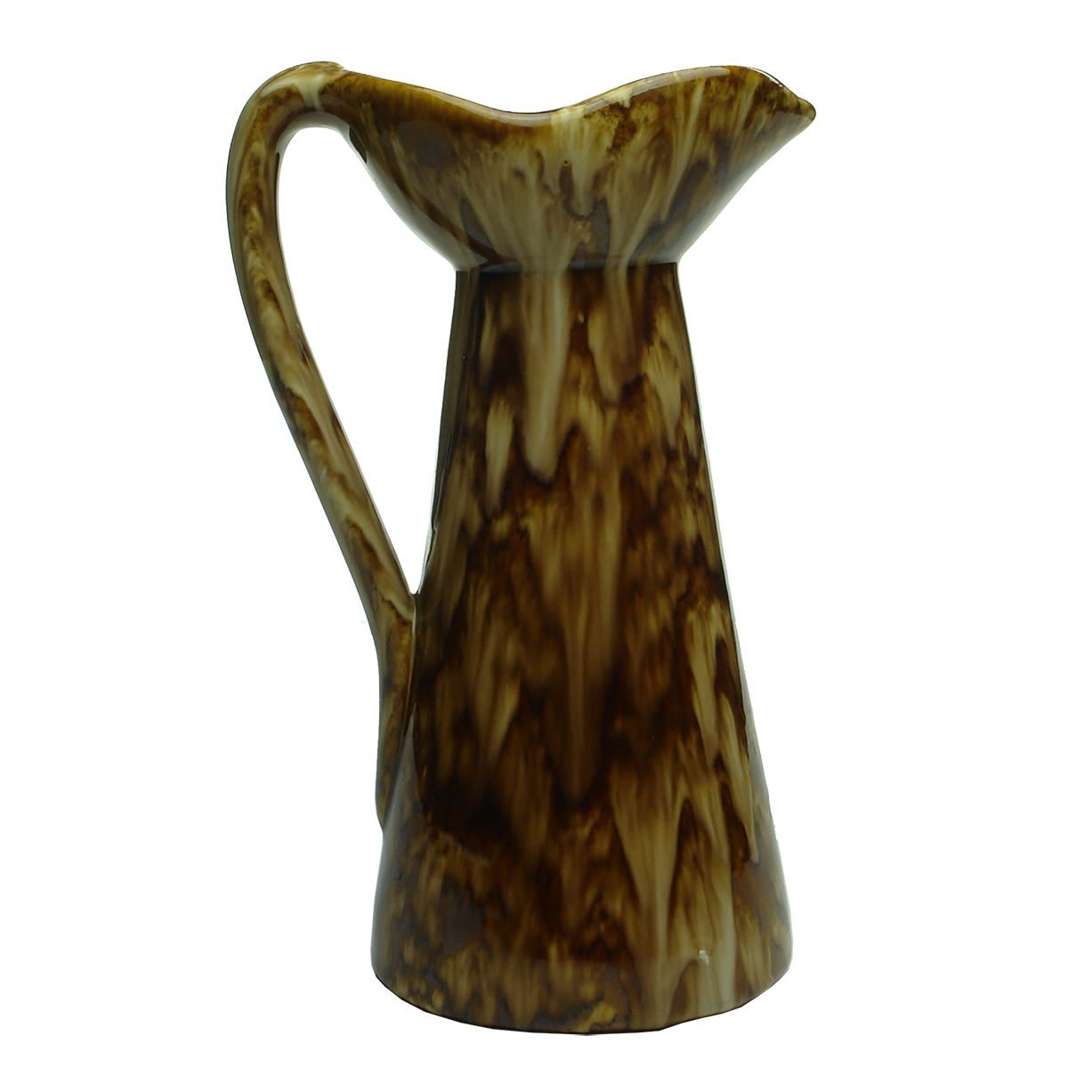 Pottery. Bendigo Pottery Waverley Ware "Poole Vase" Pitcher 220B, circa 1930s. (Victoria)