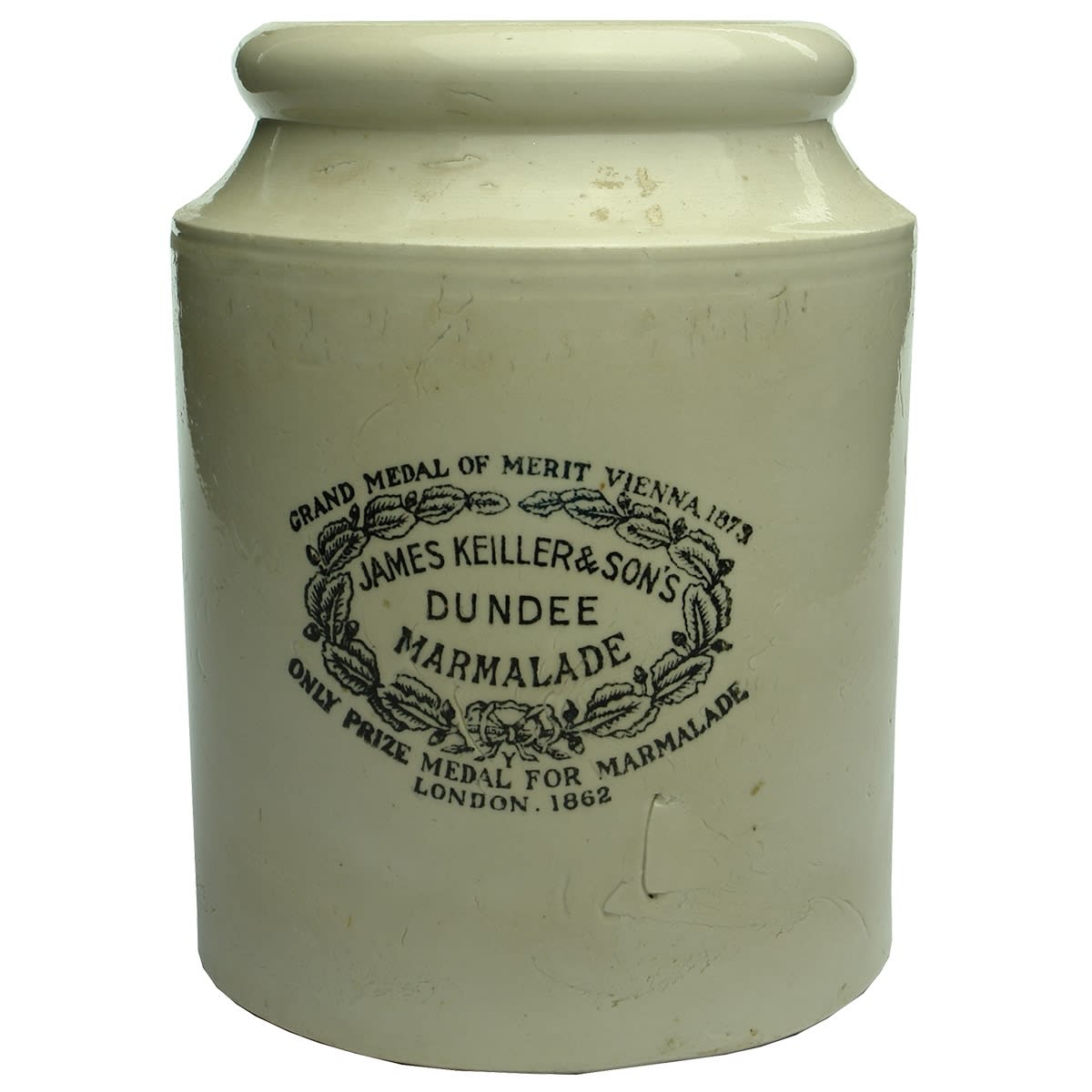 Jar. James Keiller & Son's Dundee Marmalade. All White. 5 Pound. (United Kingdom)