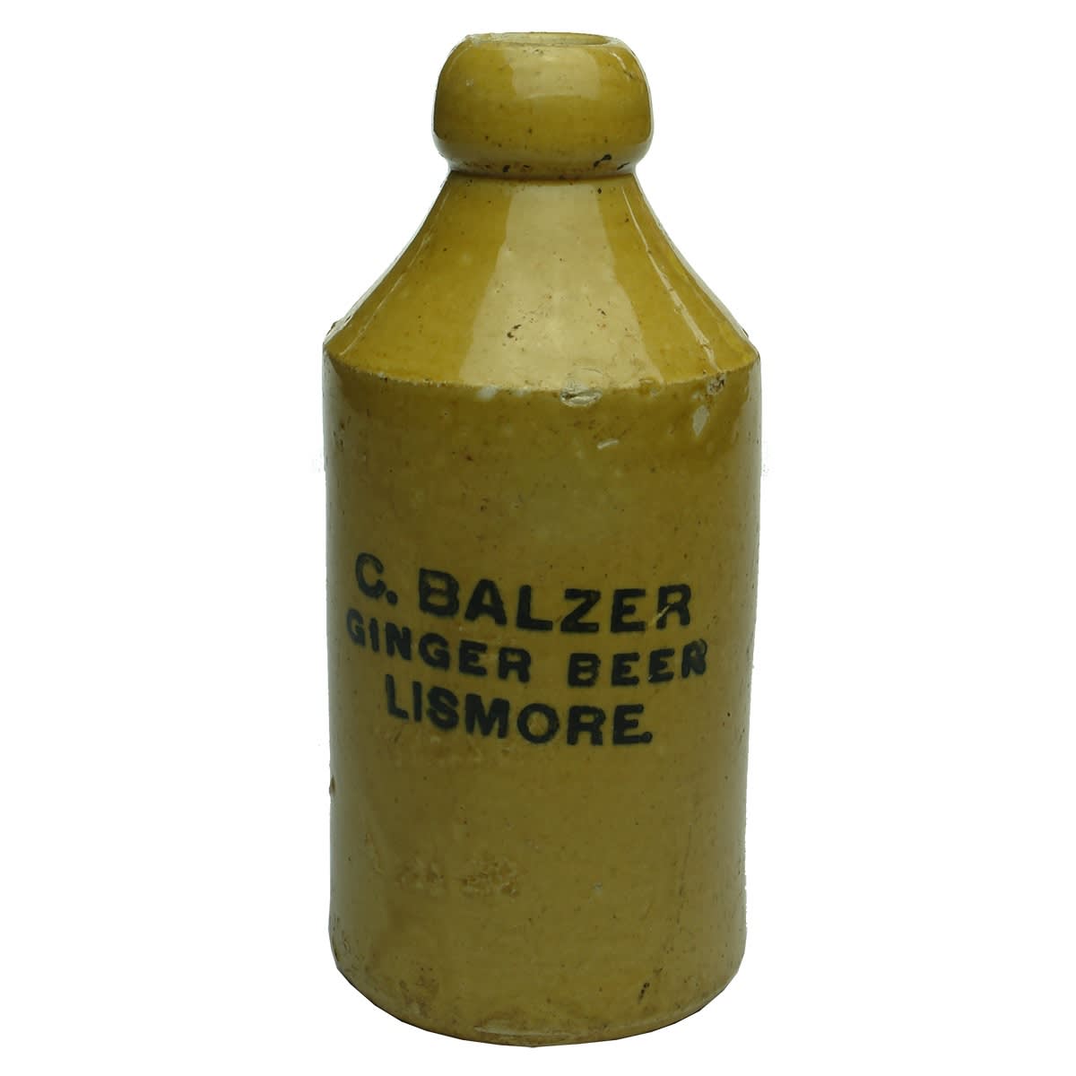 Ginger Beer. C. Balzer, Lismore. Dump. All Tan. Cork Stoppered. (New South Wales)