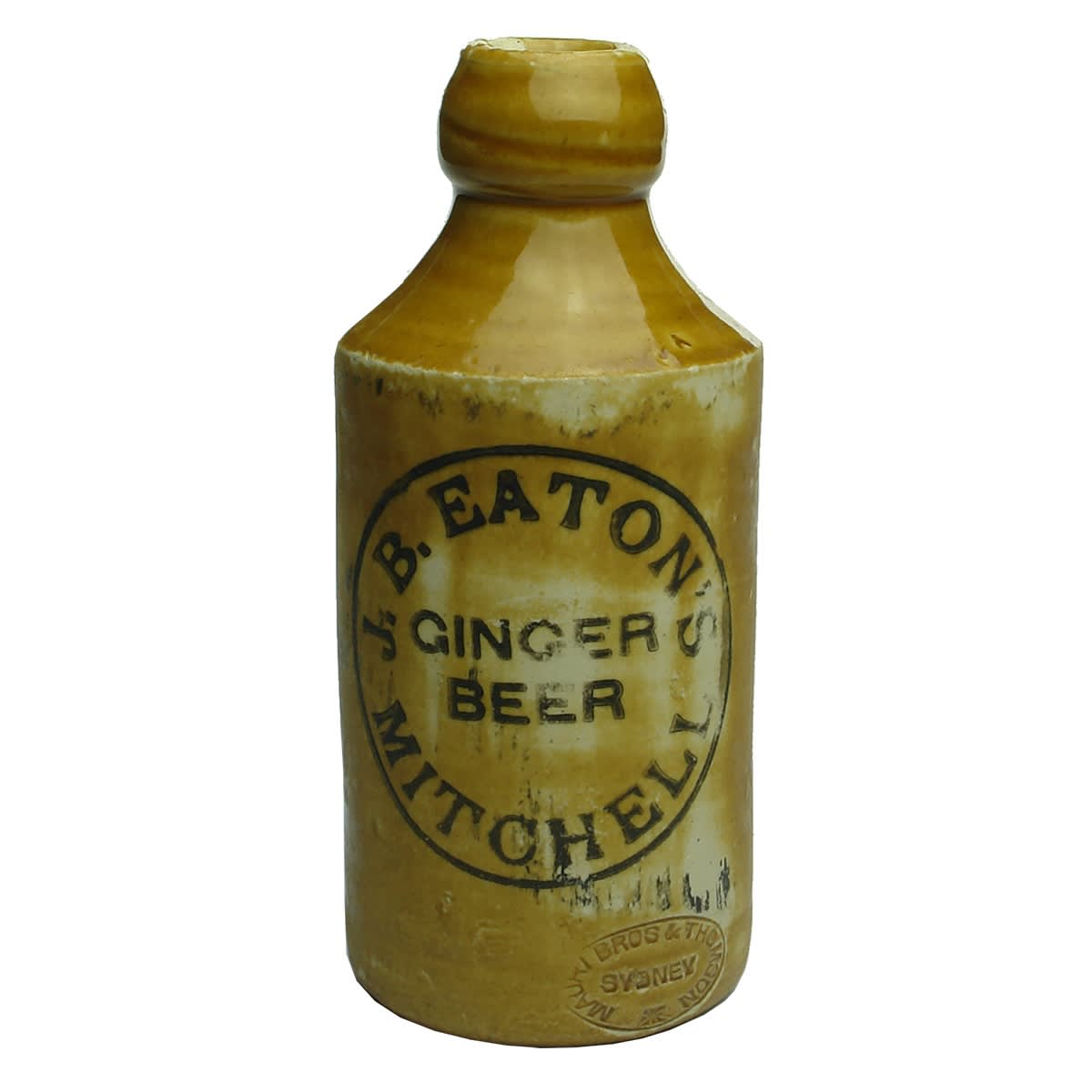 Ginger Beer. J. B. Eaton's, Mitchell. Dump. All Tan. (Queensland)