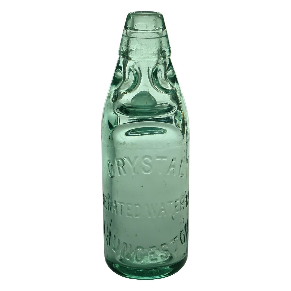 Codd. Crystal Aerated Water Co., Launceston. Dobson. Aqua. 6 oz. (Tasmania)