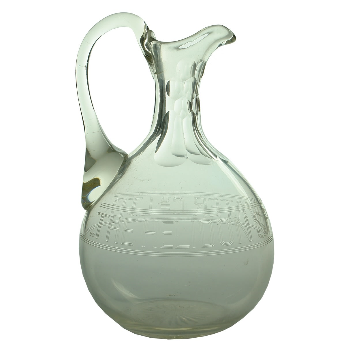 Advertising Water Jug. The Helidon Spa Water Co Ltd. Cut glass. (Queensland)