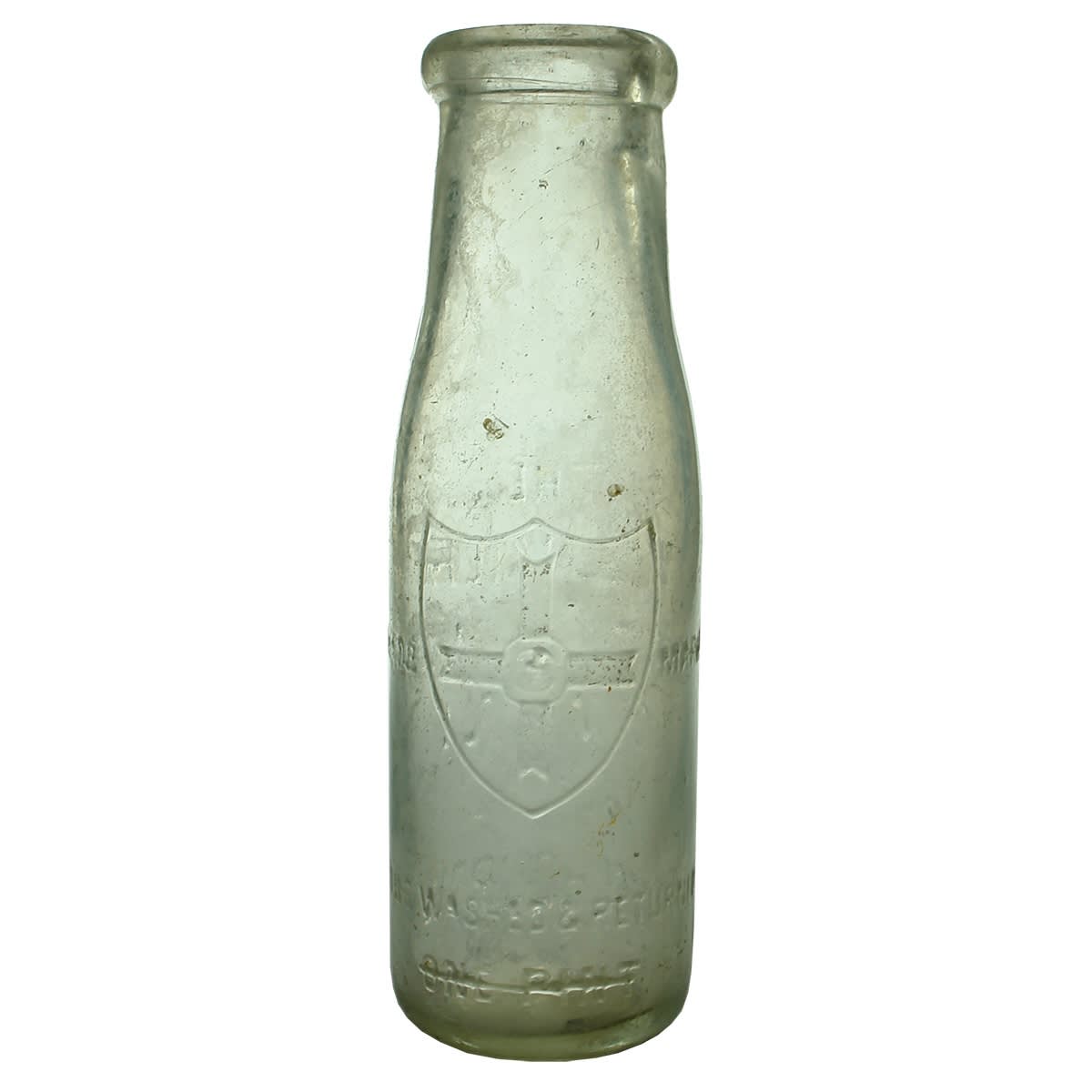 Milk. Willsmere Certified Milk Company Propty Ltd., Melbourne. Clear. 19 oz. Tall Skinny Type. ONE PINT (Victoria)