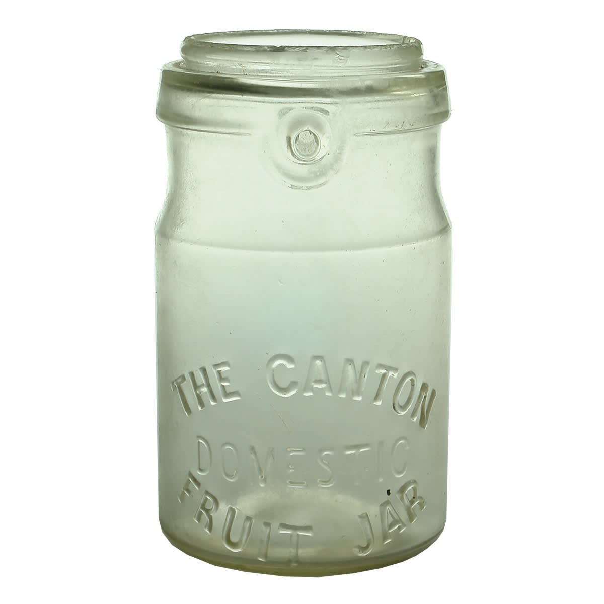 Fruit Jar. The Canton Domestic Fruit Jar. Clear. 1 Pint. (United States)