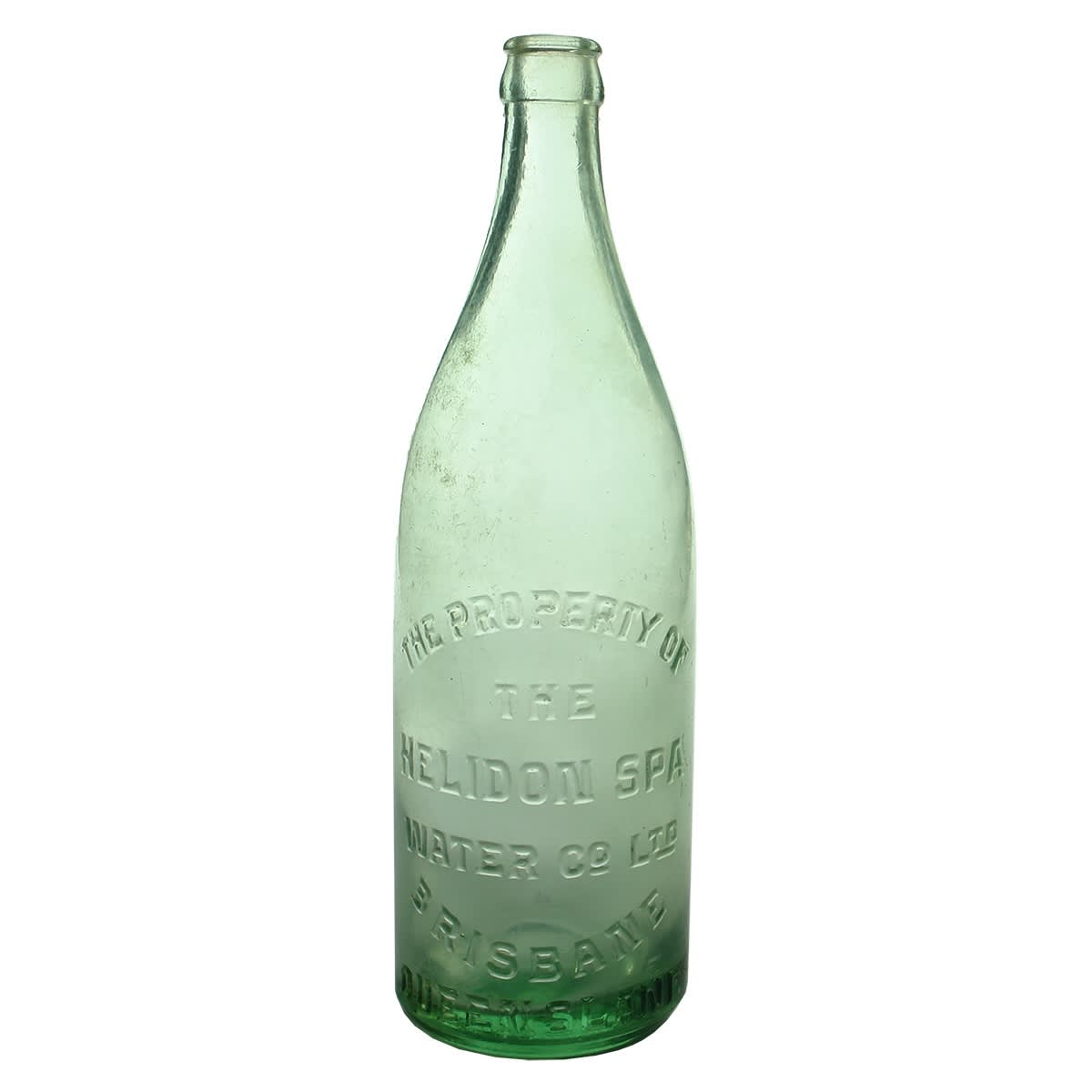 Crown Seal. Helidon Spa Water Co Ltd Brisbane Queenslane (Yes Queensland is spelled incorrectly on the bottle). 24 oz. (Queensland)