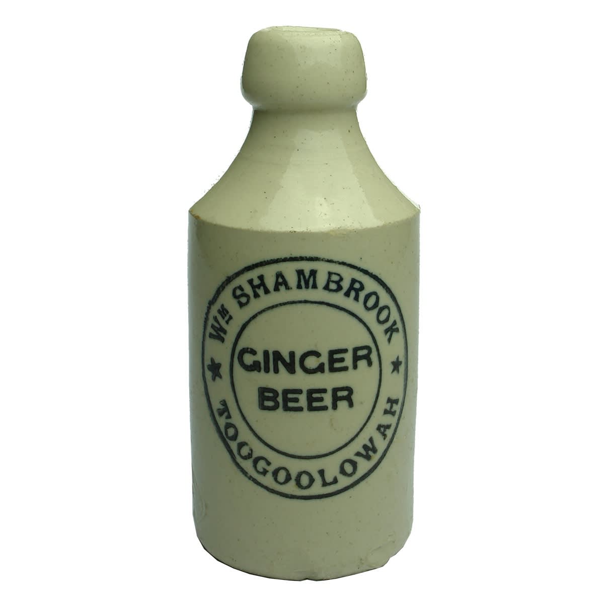 Ginger Beer. Wm Shambrook, Toogoolowah. All White. Dump. (Queensland)