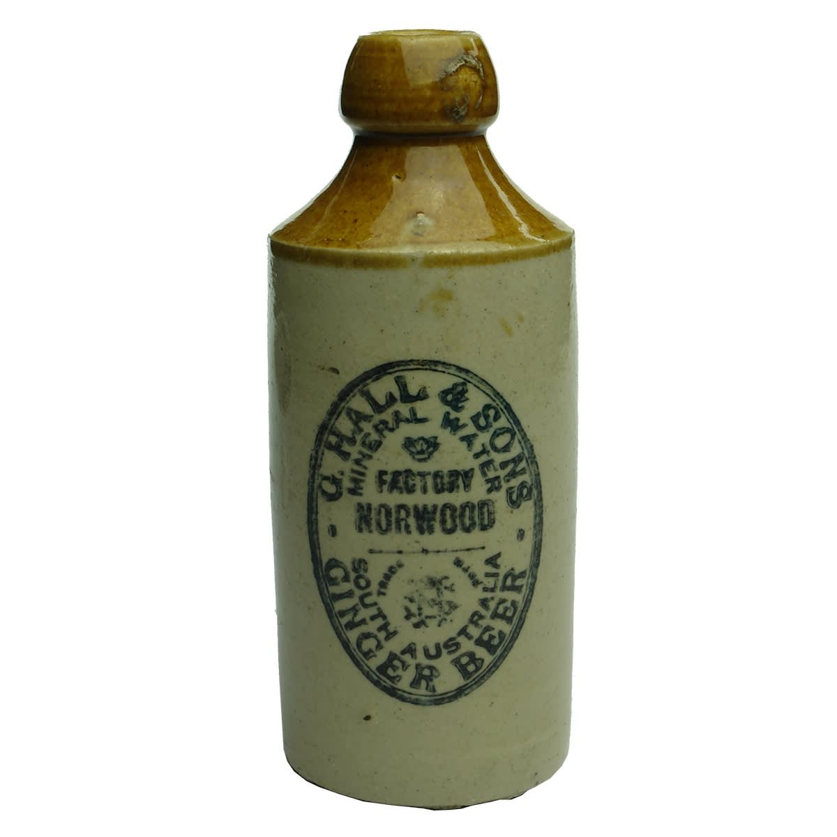 Ginger Beer. G. Hall & Sons, Norwood. Crude tall shouldered variety. (South Australia)