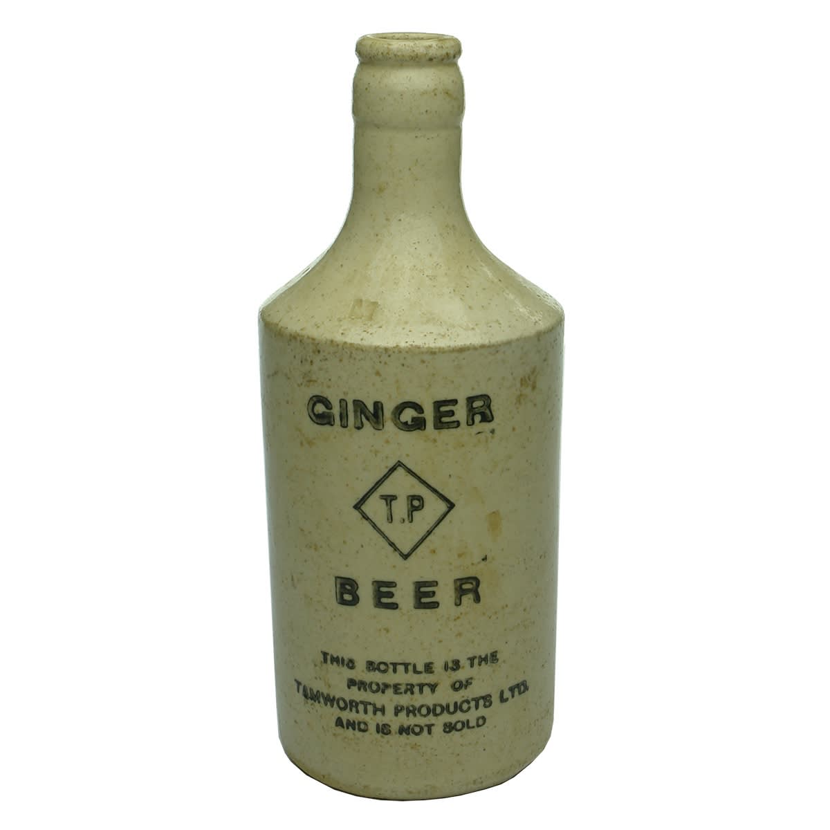 Ginger Beer. Tamworth Products Ltd. Crown Seal. Dump. All White. (New South Wales)