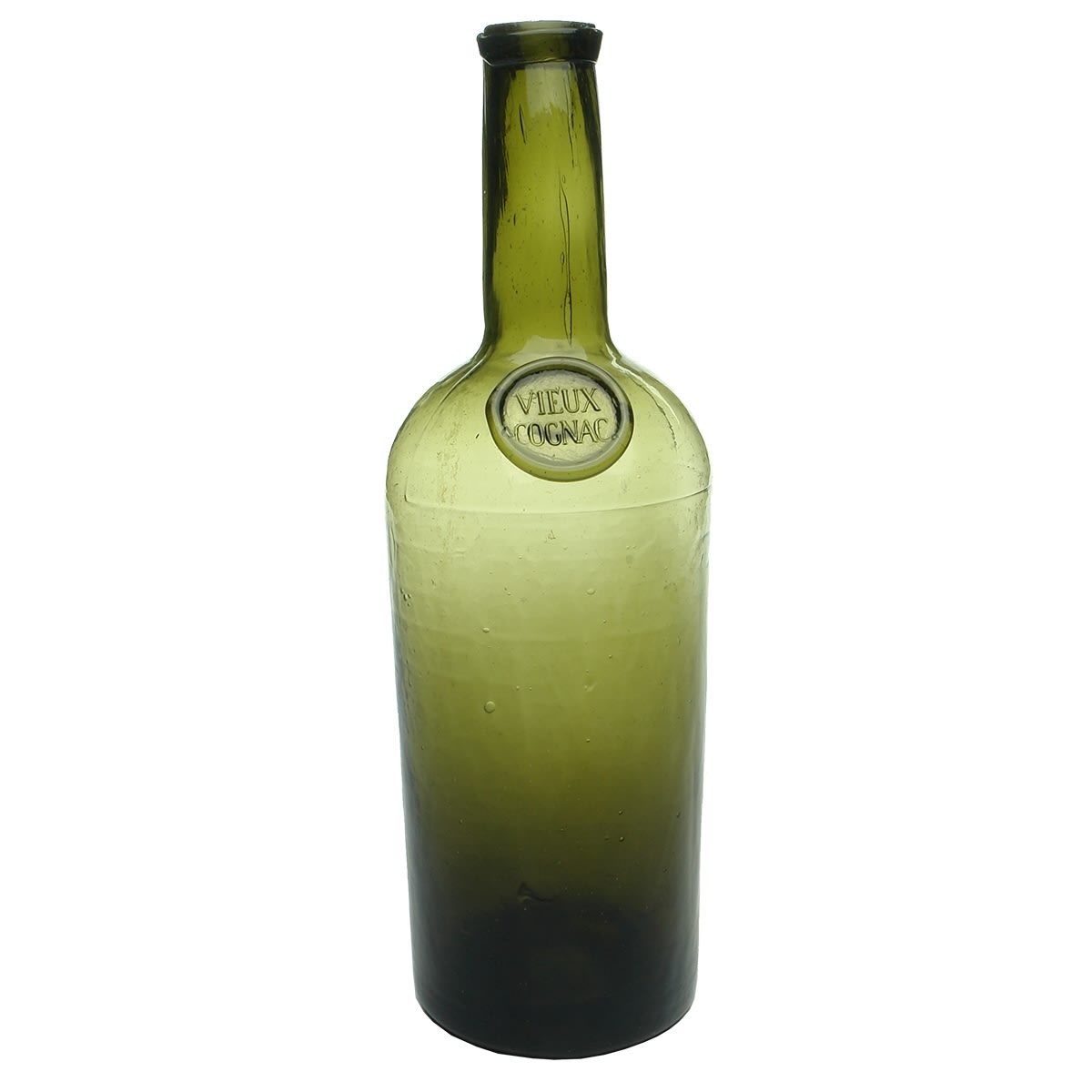 Cognac. Vieux Cognac. Sealed. Shouldered. Olive Green. 26 oz.