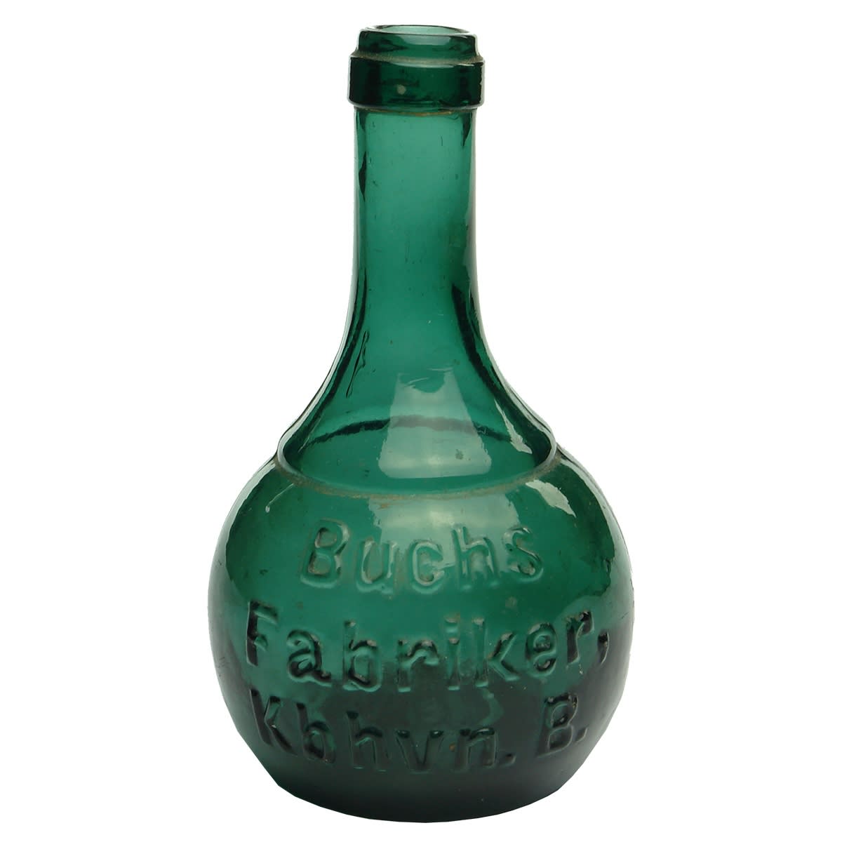 Liqueur. Buchs Fabriker Kbhvn. B. Forest Green. (Denmark)