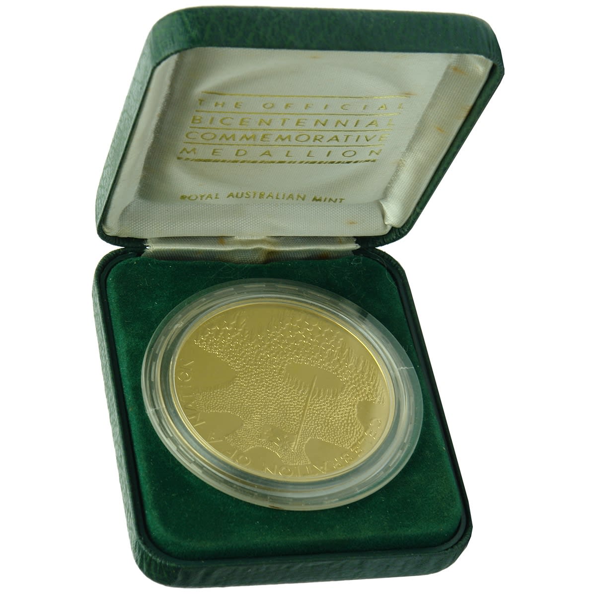 Numismatics. Gilt Bronze Australian Bicentennial Commemorative Medallion. 1788-1988.